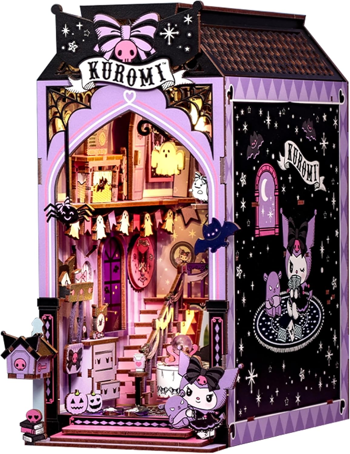 Hands Craft Kuromi Spooky House - Kit de rincón de libros para bric...