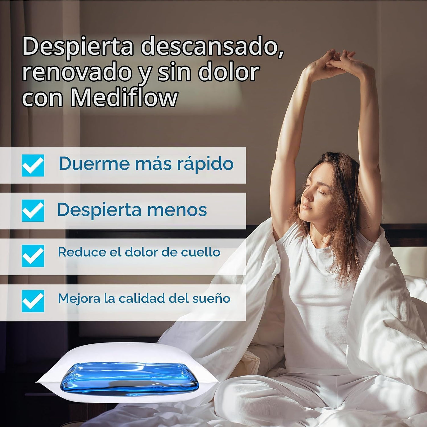Mediflow Fiber: la primera y original almohada de agua, clínicament...