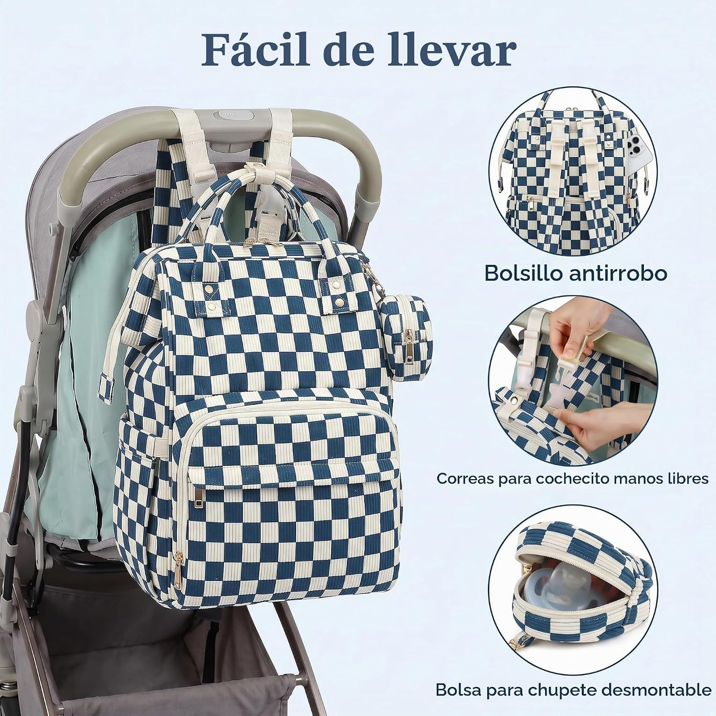 Lrenagao Mochila para pañales de bebé para mamá y papá, bolsa de pa...