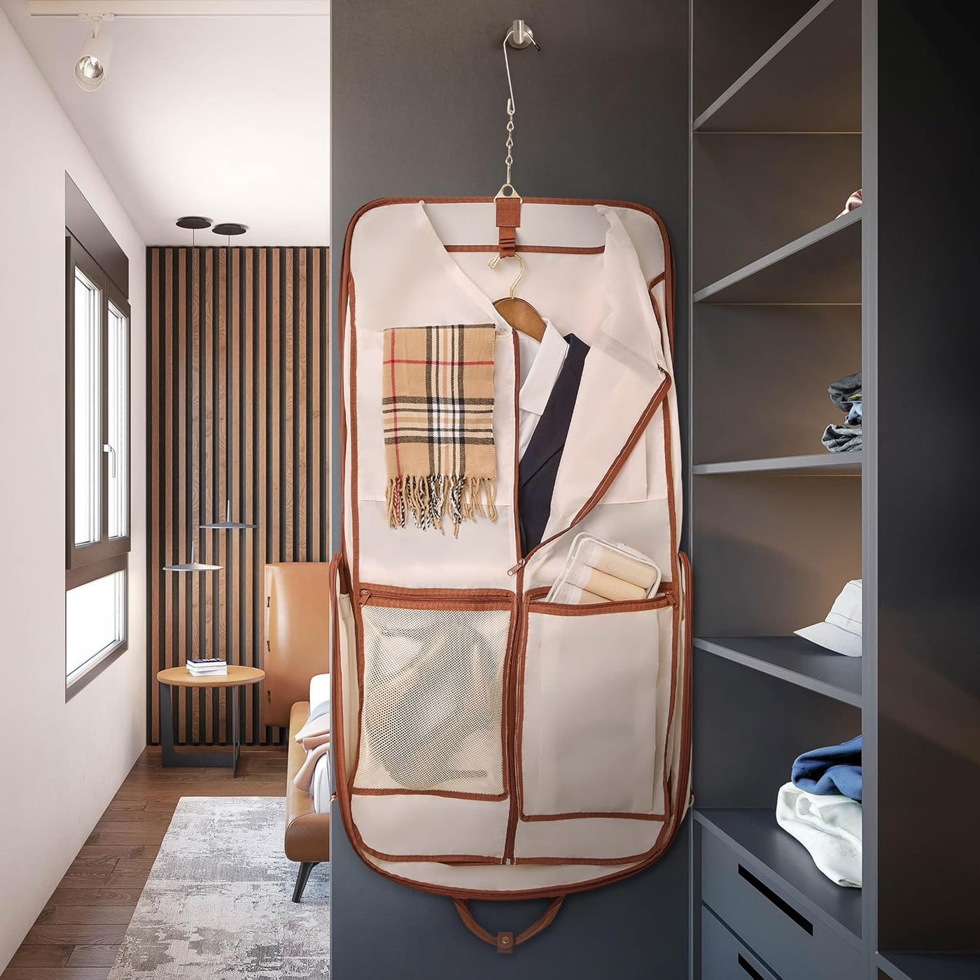 ZEGUR Bolsa de viaje premium para hombre y mujer. Cuelga 4 artículo...
