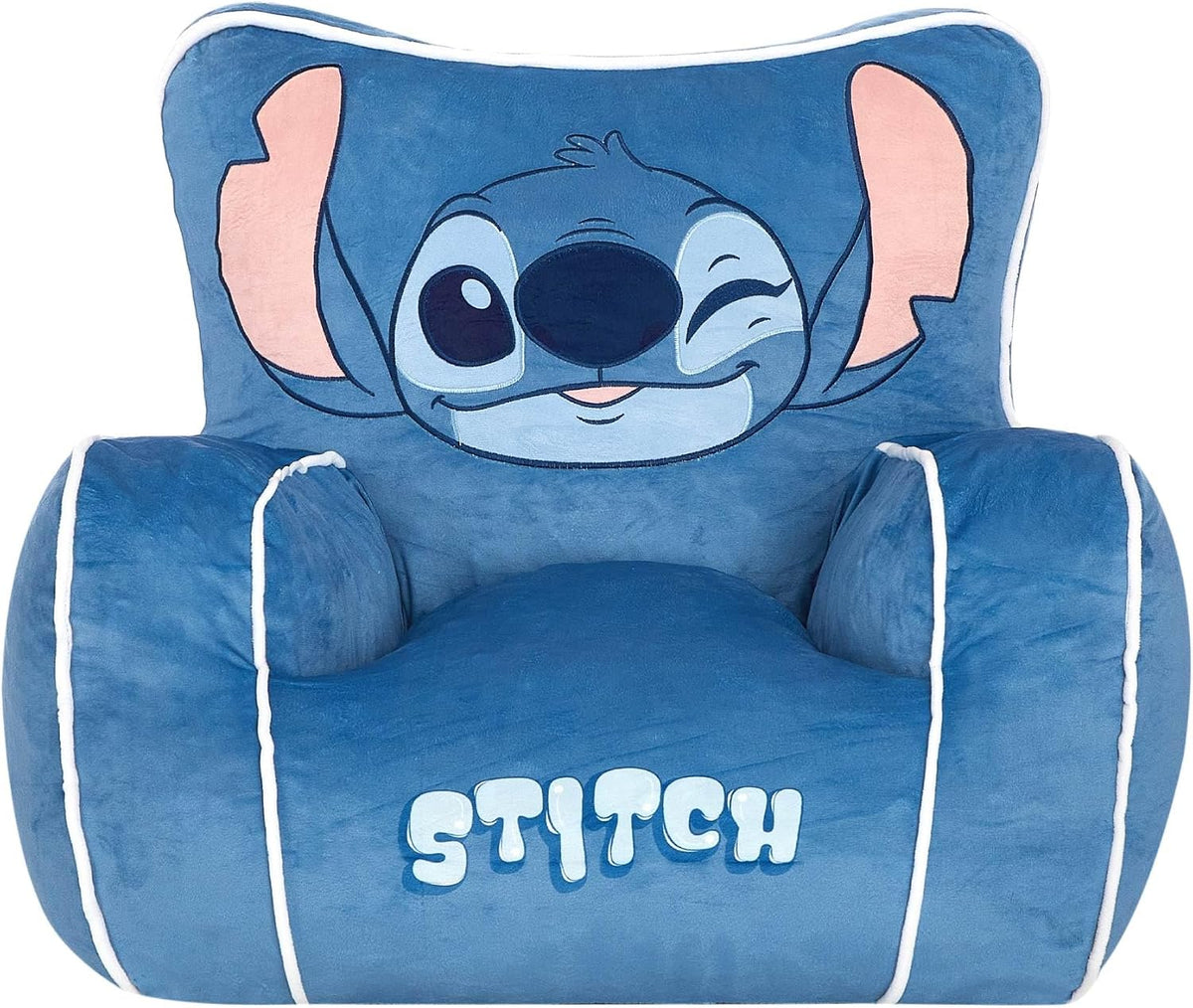Idea Nuova Disney Stitch - Puf relleno de espuma para niños, asient...