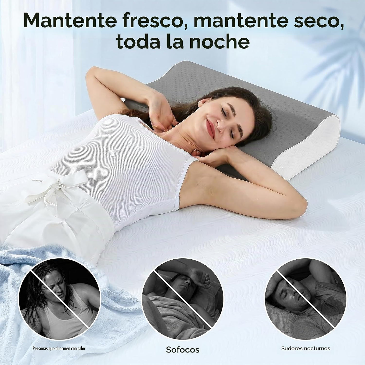 Elviros Almohada cervical de la cama de la almohada del cuello de l...