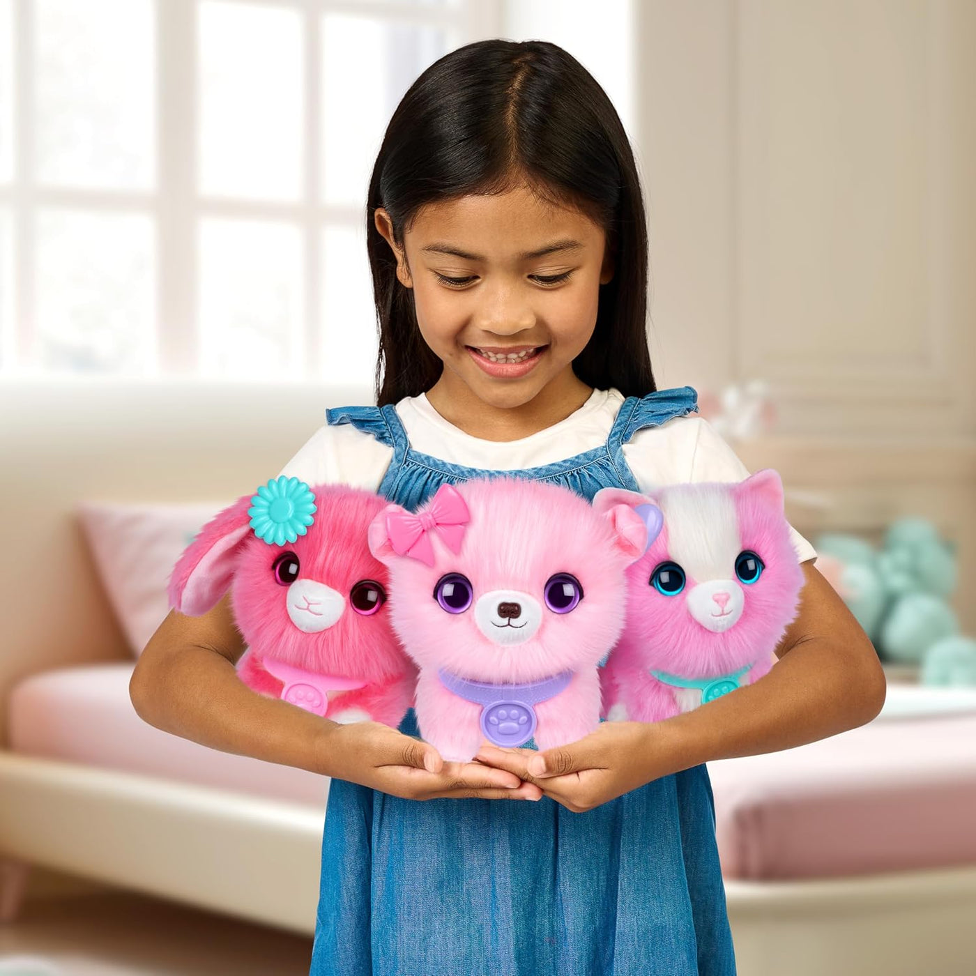 ScruffaLuvs Mascota sorpresa rosa, juguete de peluche misterioso, l...