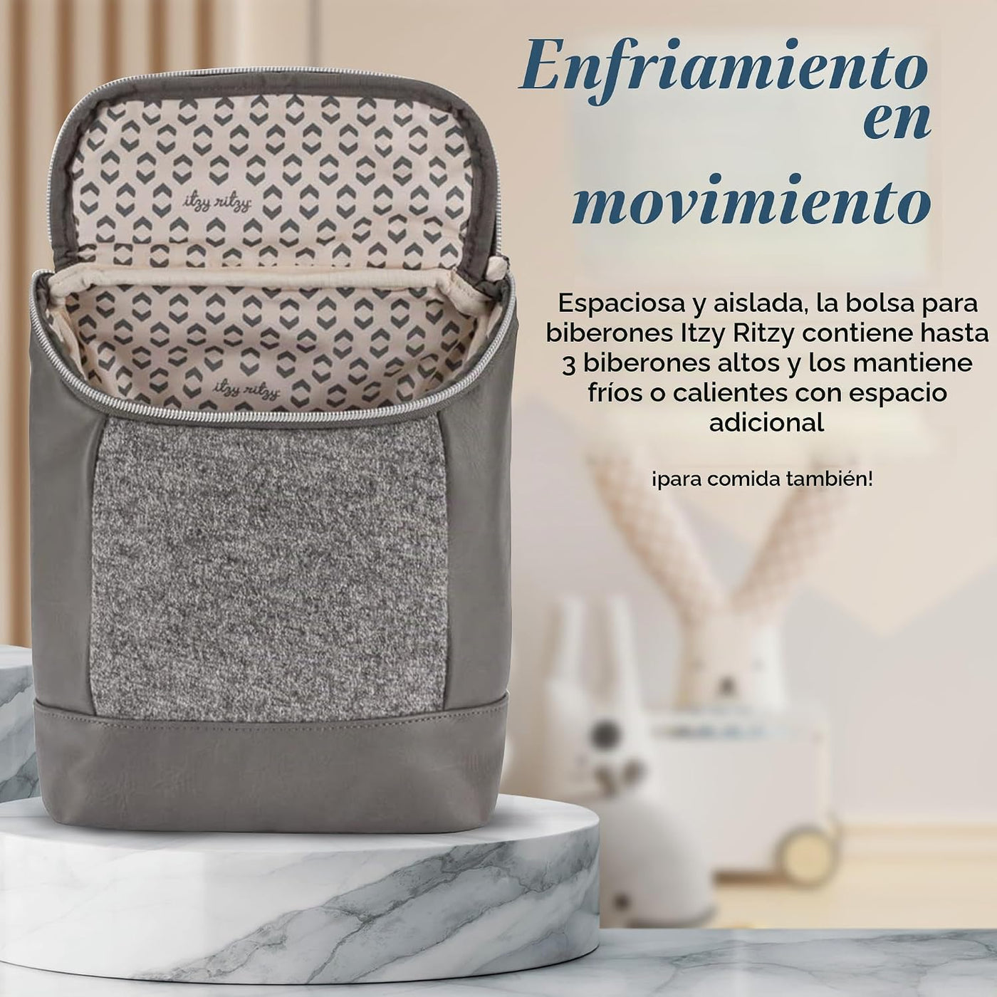 Itzy Ritzy Bolsa aislada para botellas, mantiene las botellas calie...