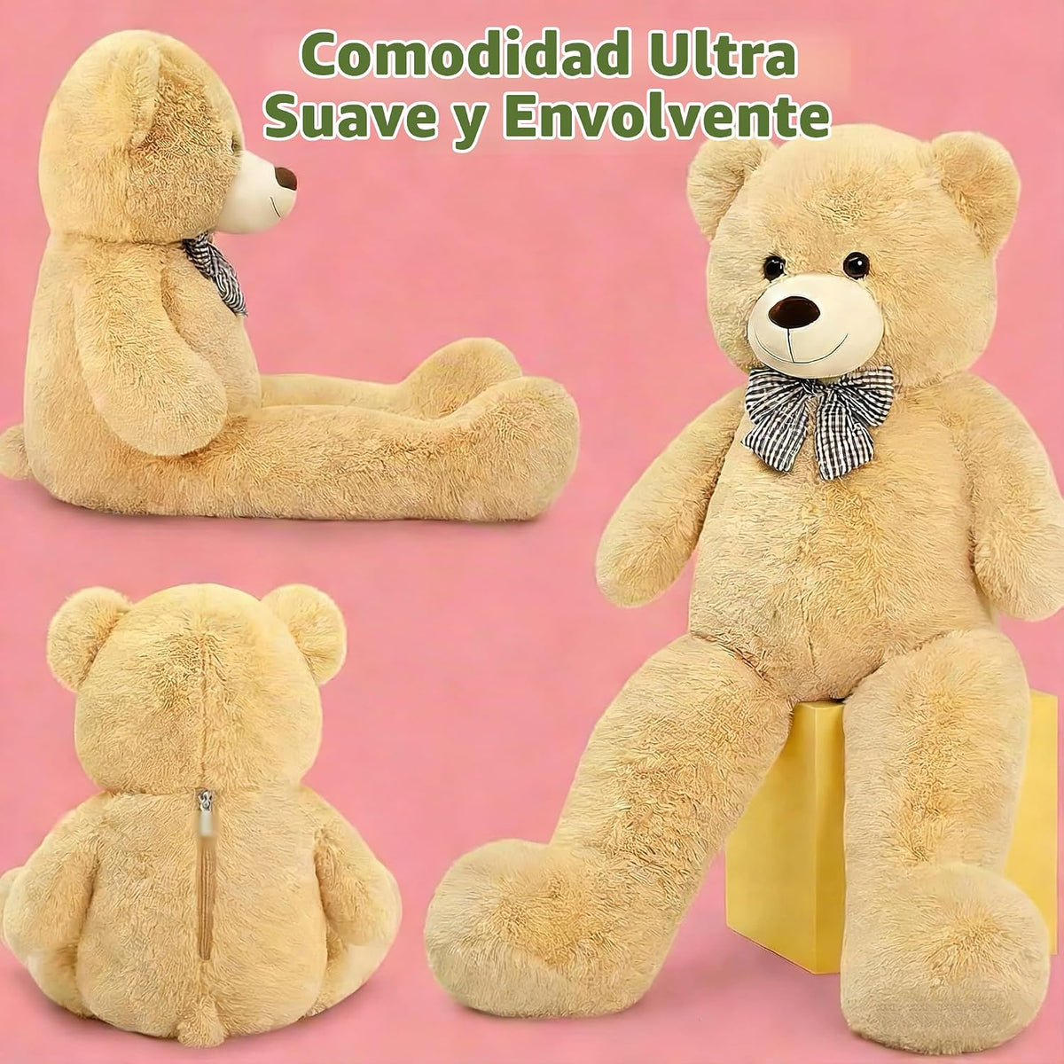 pelzutm Oso de peluche grande marrón gigante de 47 pulgadas, animal...