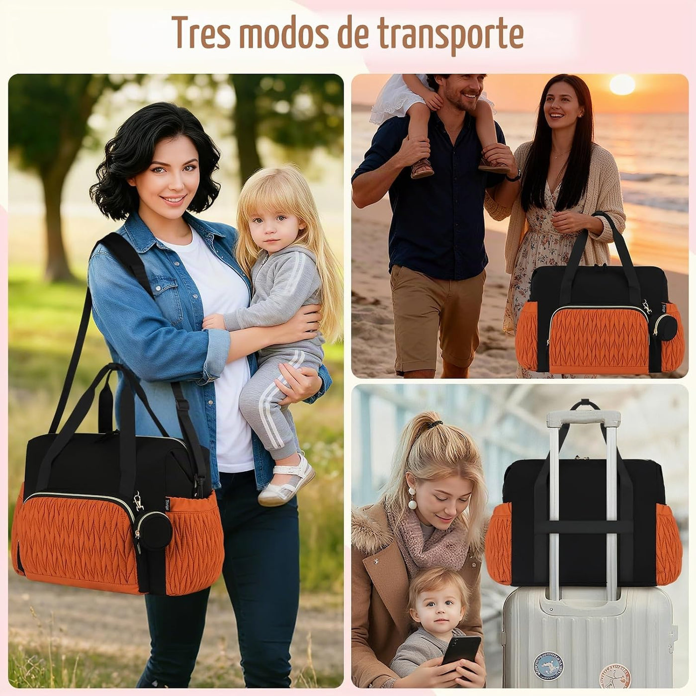 Bolsa de pañales para bebé, 6 unidades, bolsas de hospital grandes...