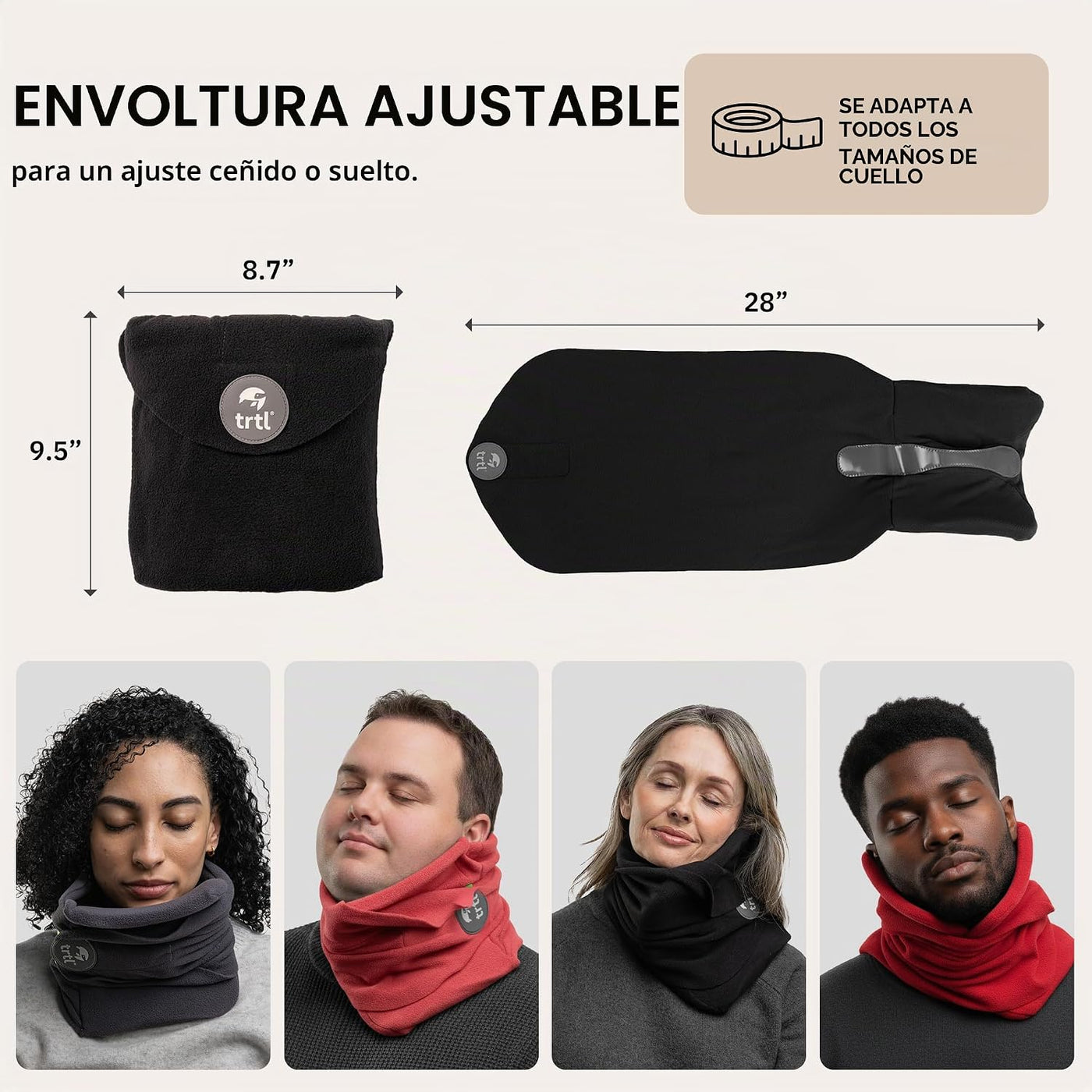 Almohada Trtl probado científicamente super suave cuello apoyo almo...