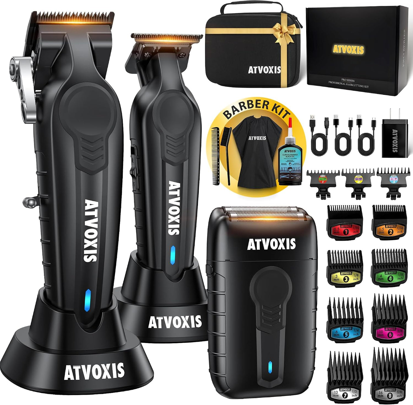 ATVOXIS Cortapelos para Hombres Profesional, Juego de Cortapelos y...