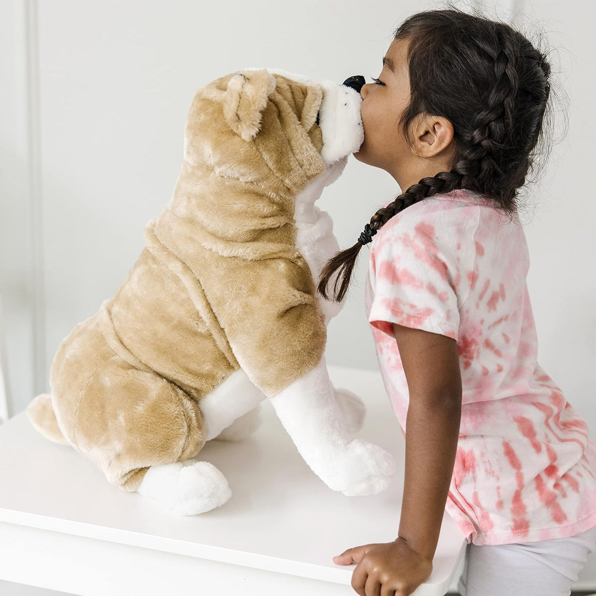 Melissa & Doug Bulldog inglés gigante, animal de peluche realis...