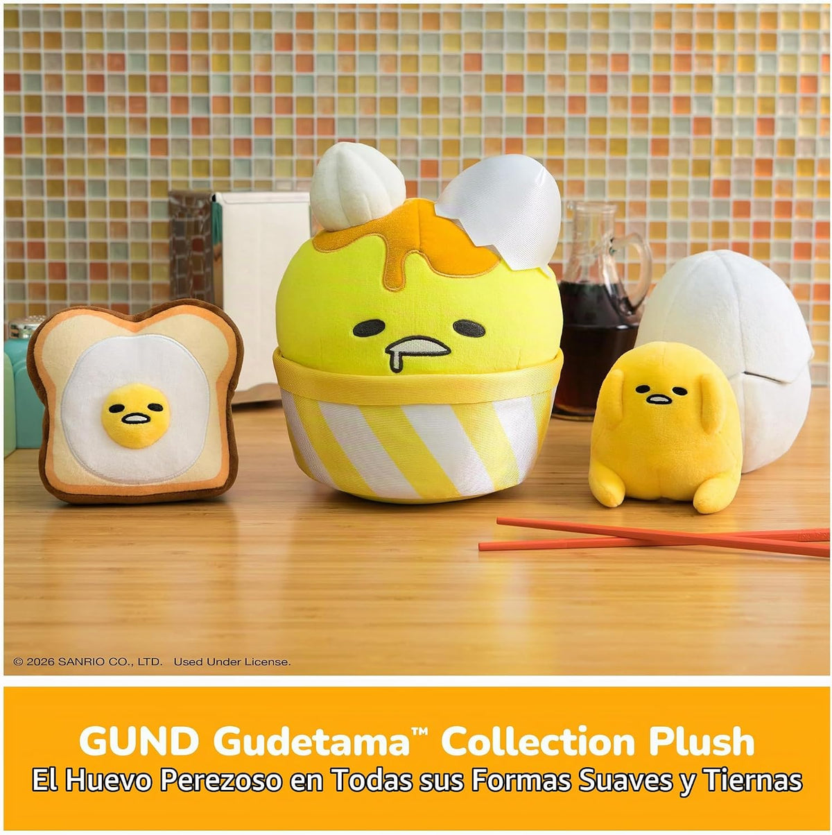 GUND Sanrio Gudetama El huevo perezoso de peluche, Flan Gudetama ju...