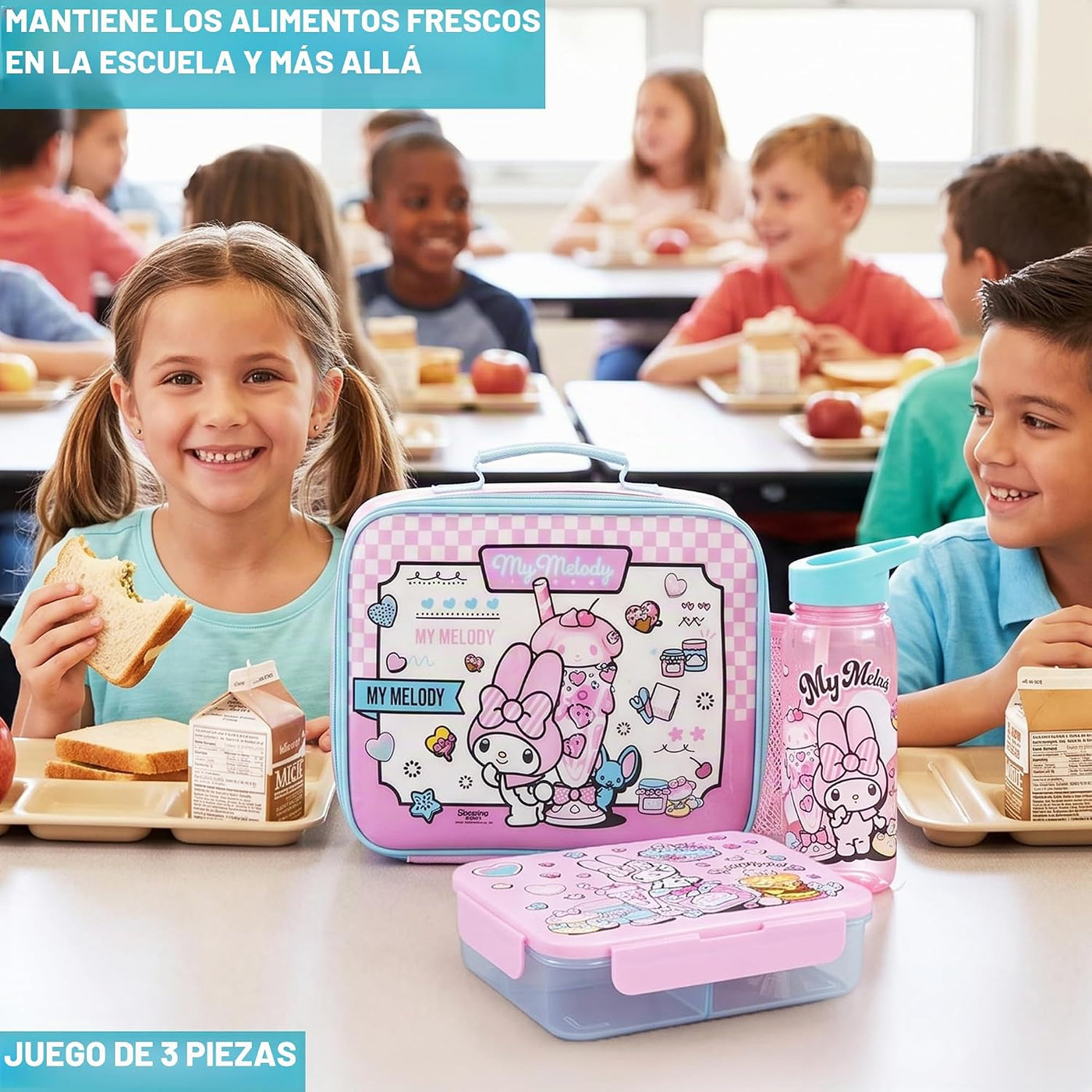 Get Trend My Melody Girls Bolsa de almuerzo, caja Bento y botella d...