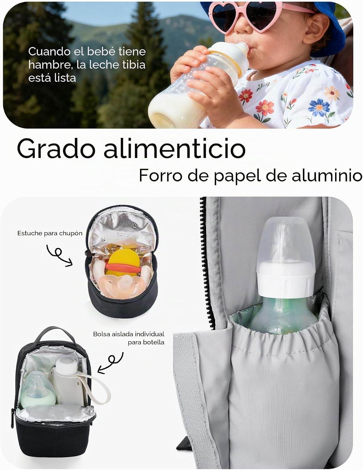 Momcozy Mochila para pañales para viajes y trabajo, impermeable y c...