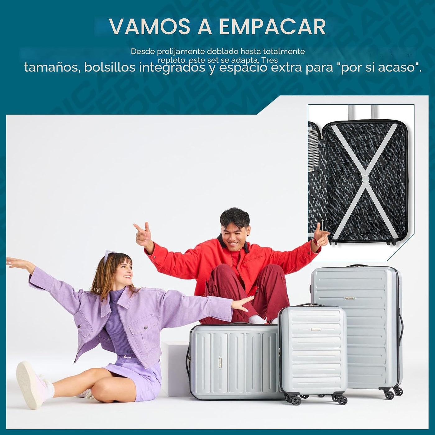 American Tourister Westridge - Juego de maletas rígidas con ruedas...