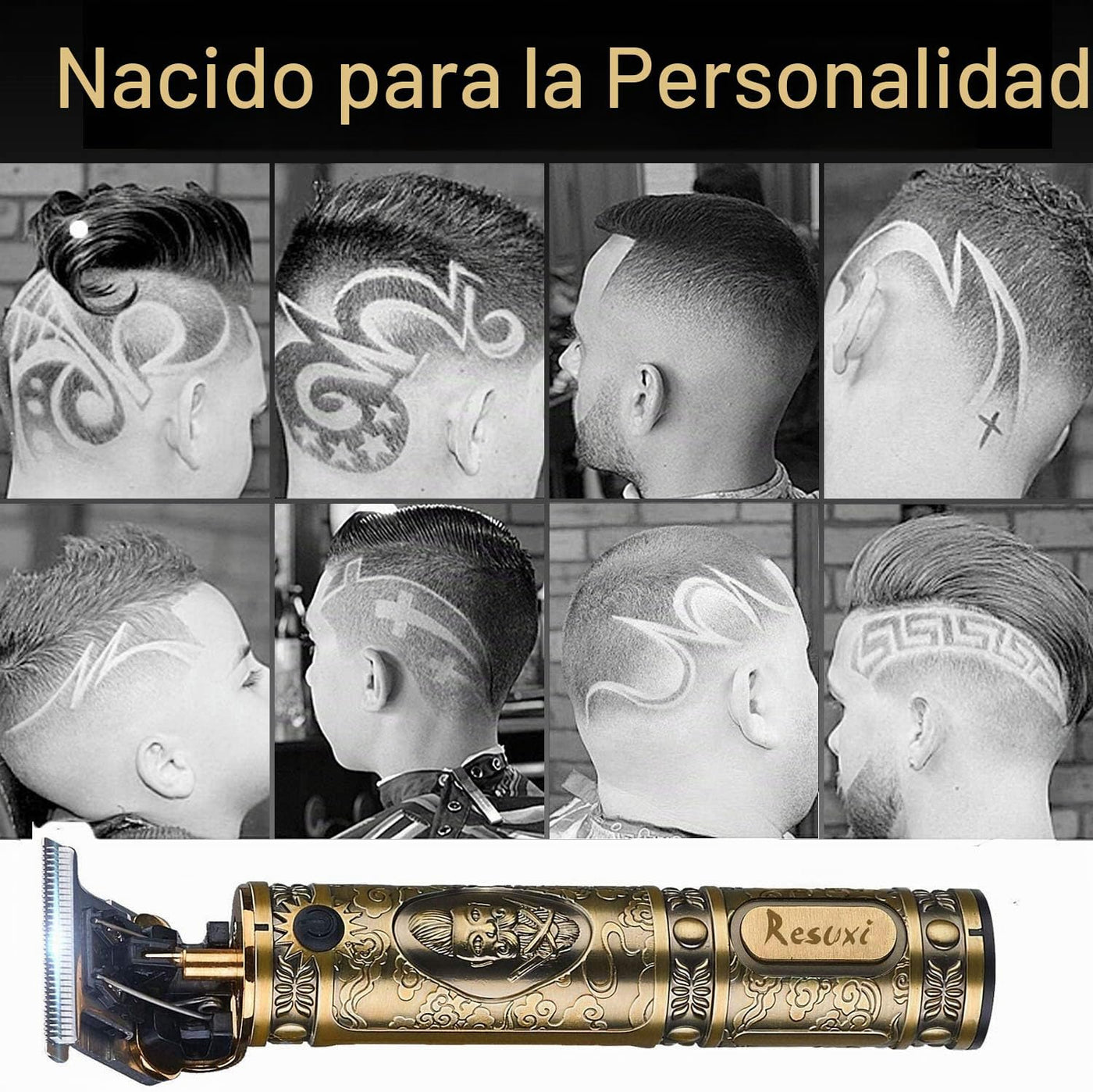 RESUXI Cortadora de pelo inalámbrica para hombres, cortadora de pel...