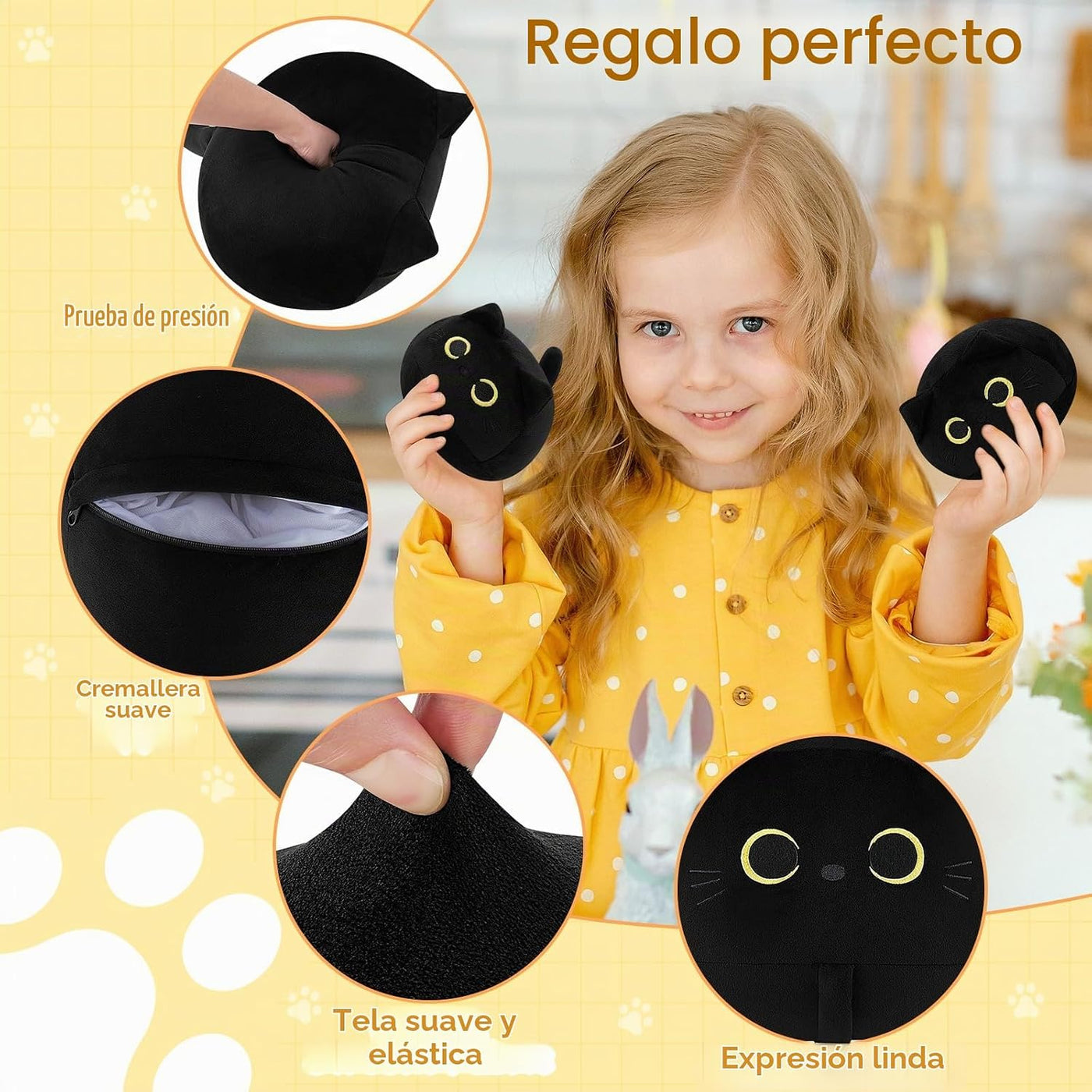 Auspicious beginning Peluche de Gato Negro de 19'', Familia...