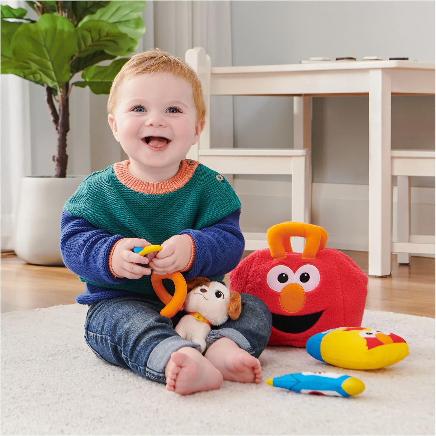GUND Sesame Street Elmo Tango Checkup 5 Pc. juguete sensorial de pe...