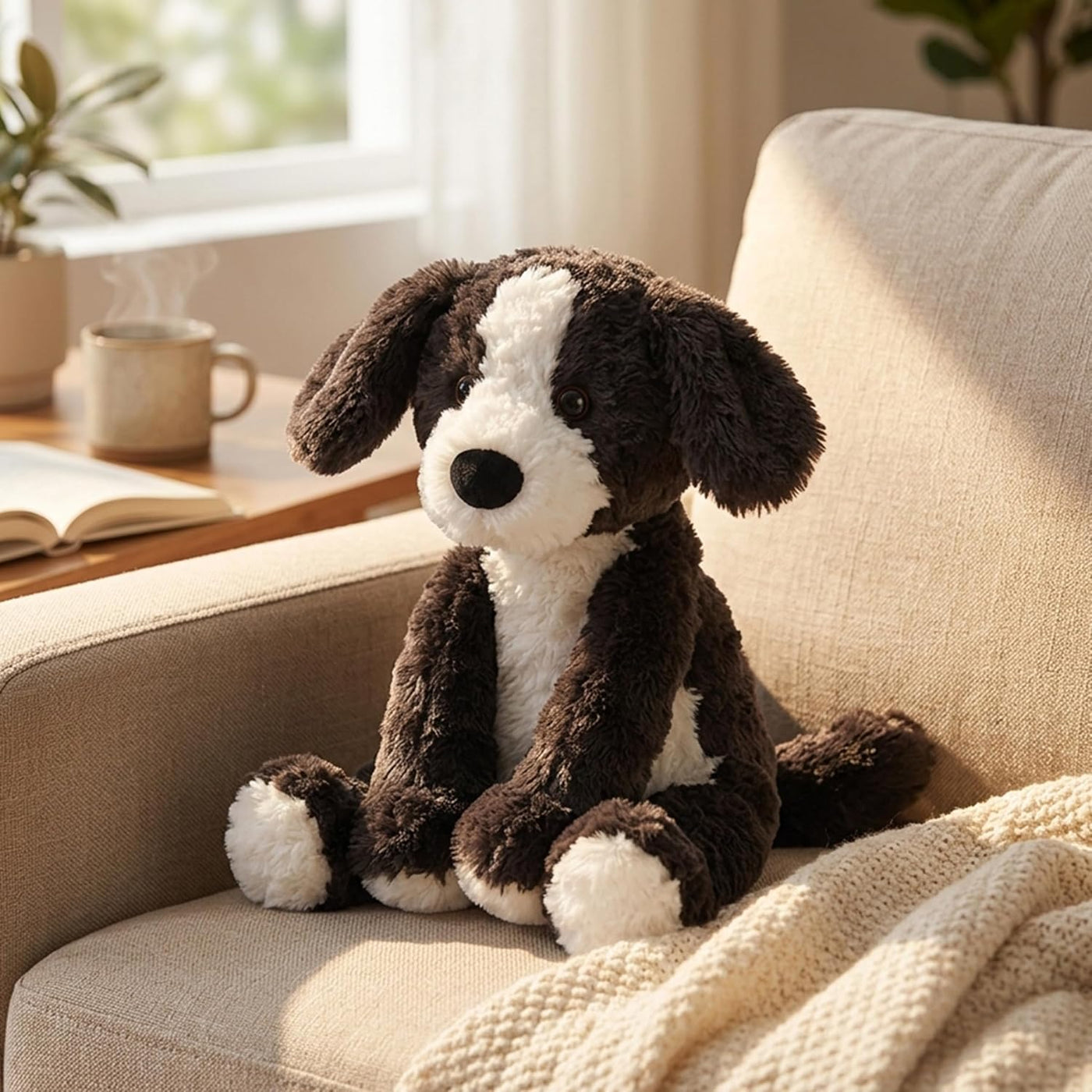 Niceween Animales de peluche Border Collie - Juguete de peluche de...