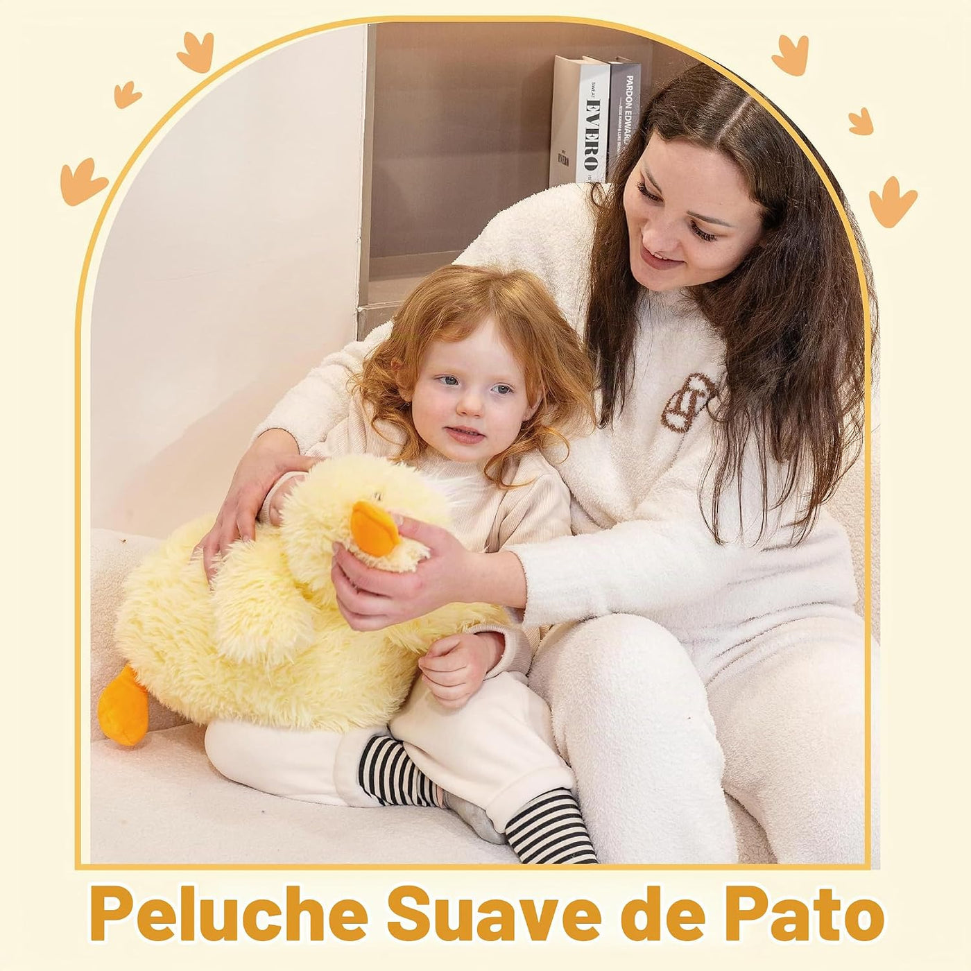 Jrystar Animales de peluche de pato amarillo de 24", juguetes d...