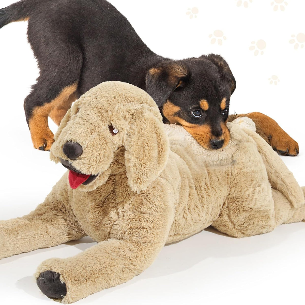Geosar Animales de peluche de perro de 47.2 pulgadas, suaves juguet...