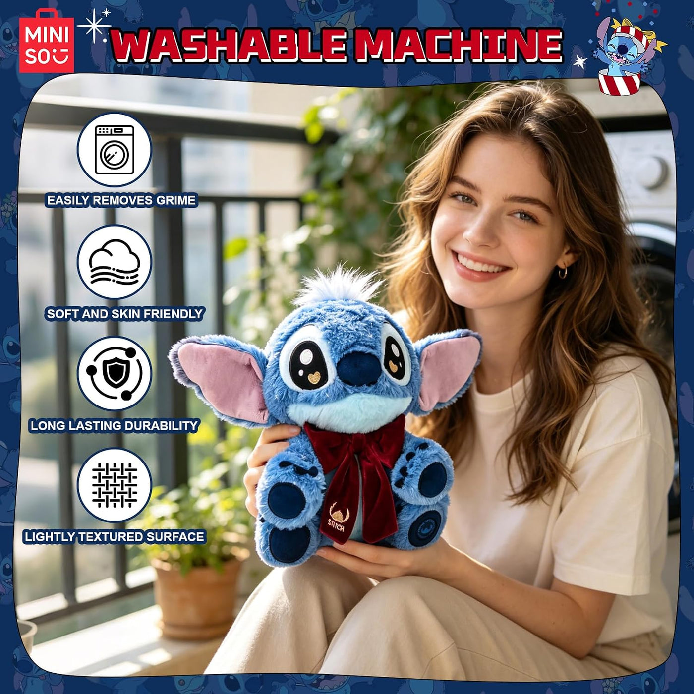 MINISO Disney Stitch - Peluche de 10 pulgadas, colección Lilo&S...
