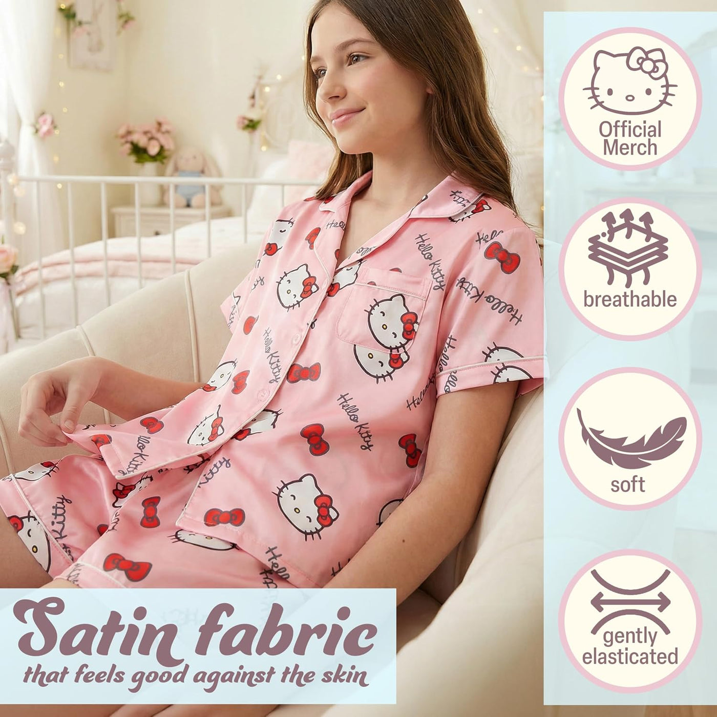 Get Trend Hello Kitty | Kuromi | Pusheen - Conjunto de pijama para...