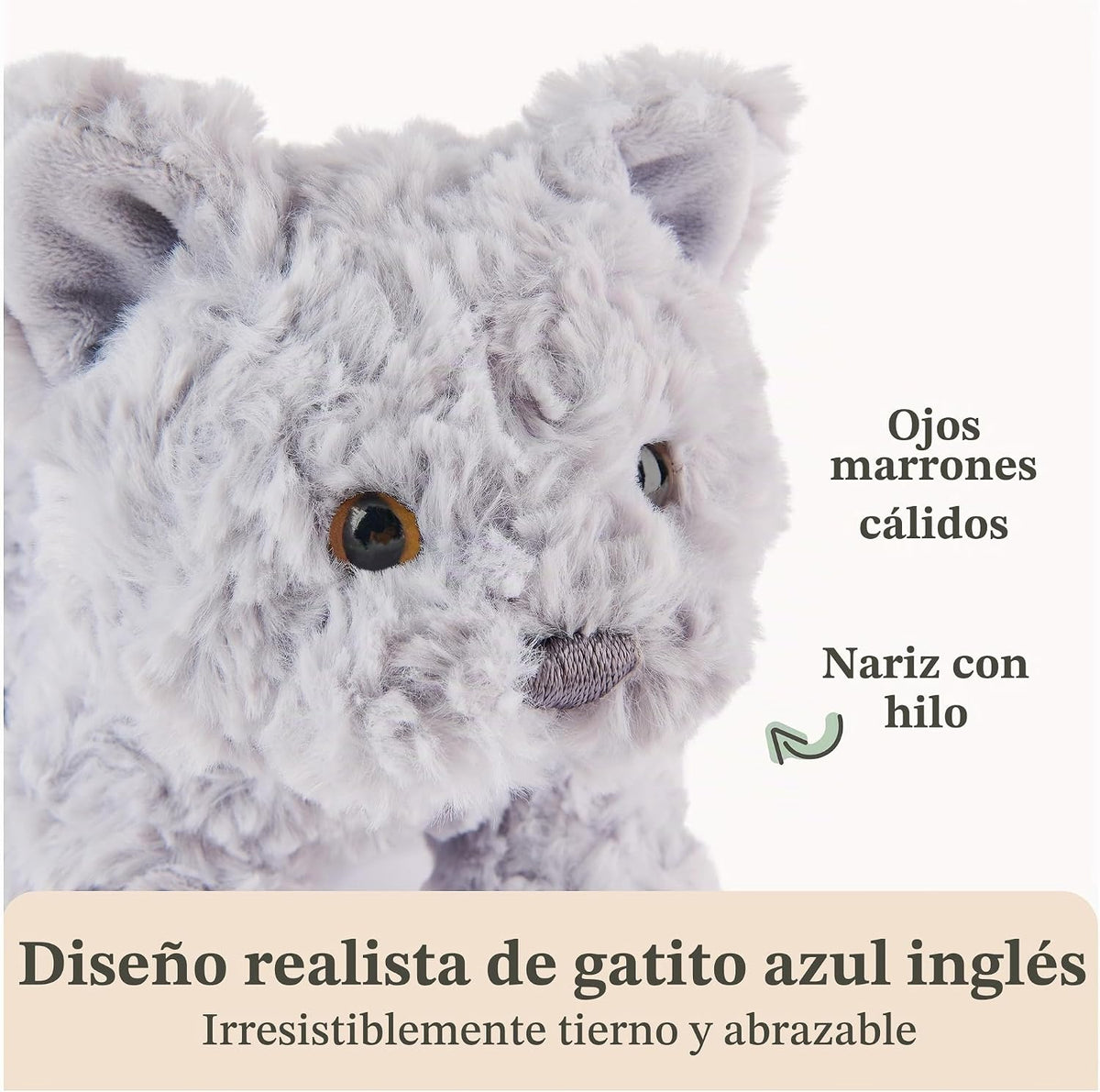 GUND Bootsie English Blue - Peluche de gatito de 9 pulgadas para ma...