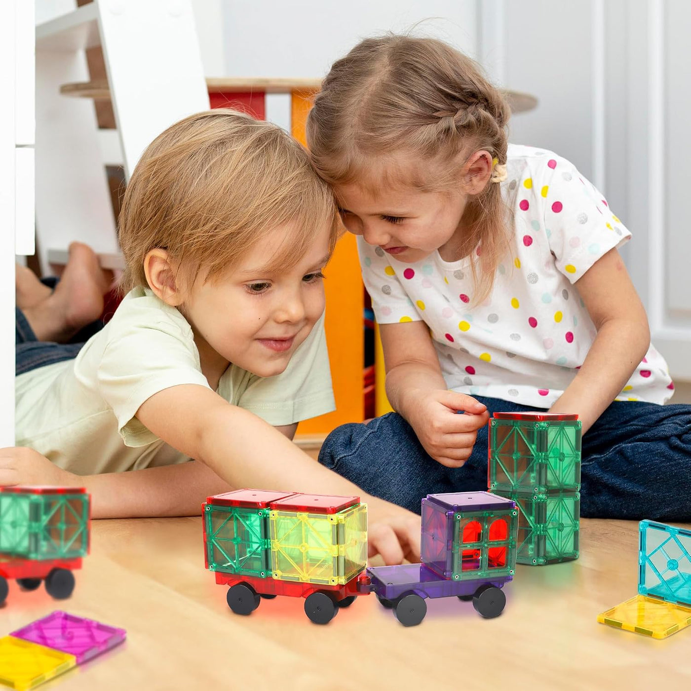 Playmags Set de Coche Magnético - 2 piezas