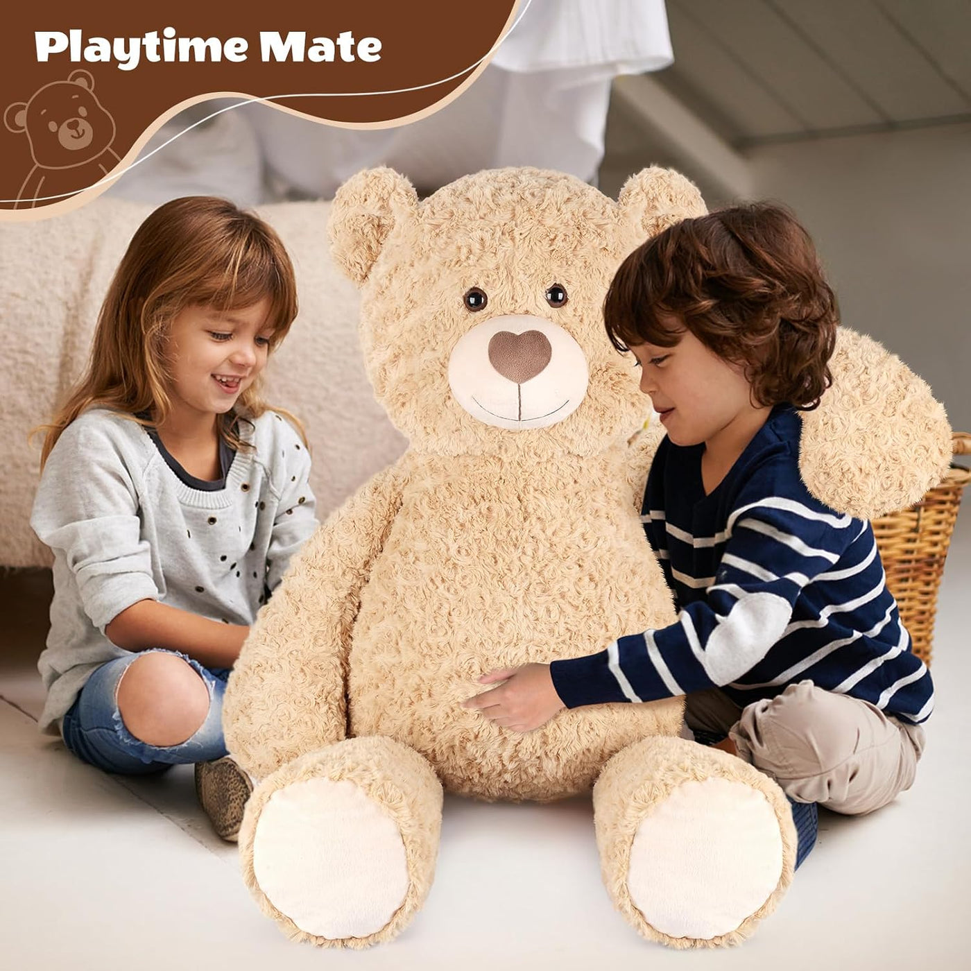 SuzziPals Oso de peluche gigante de 43 pulgadas, animales de peluch...