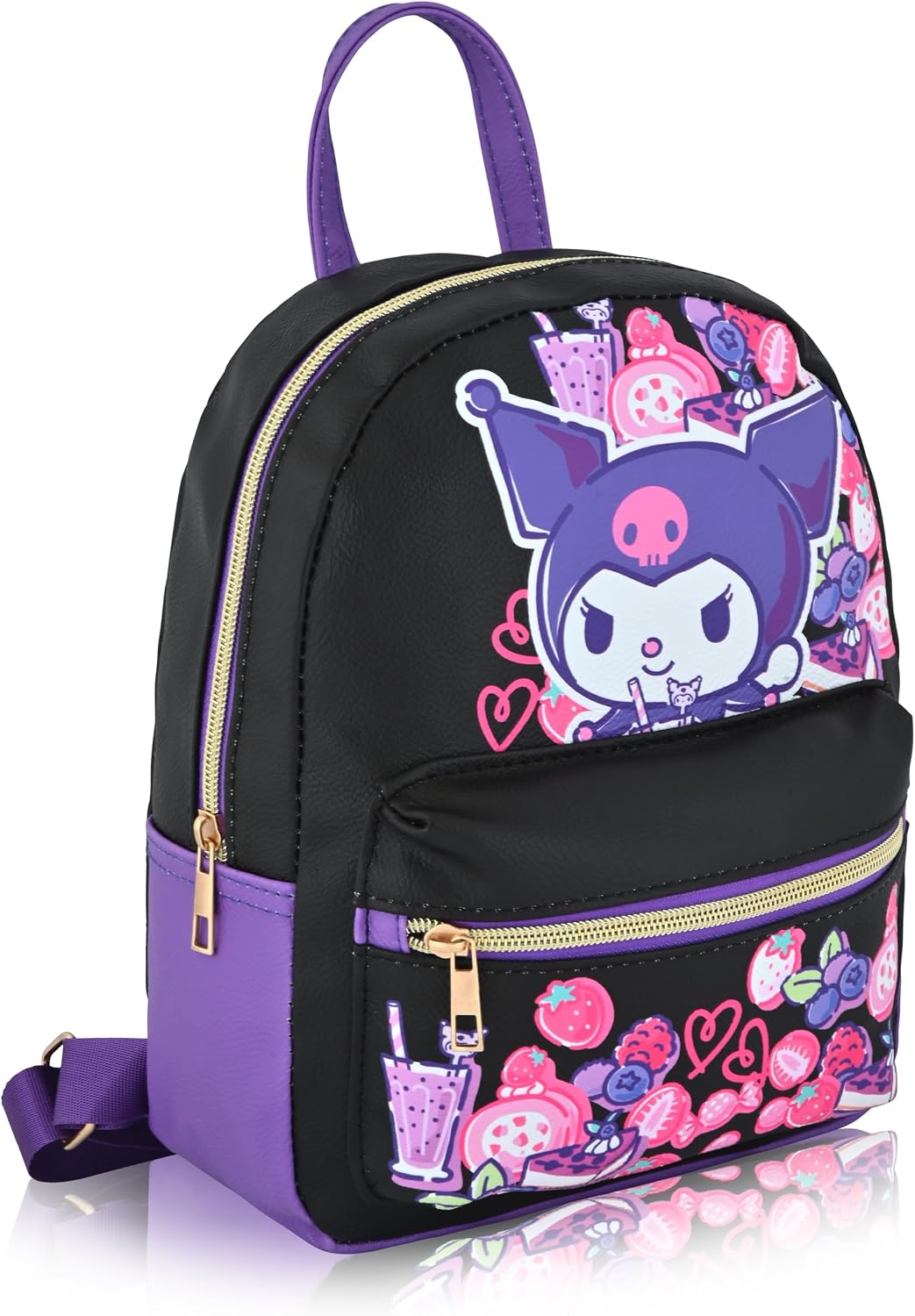 Sanrio Hello Kitty y sus amigos Kuromi Mochila | Mini bolso de piel...