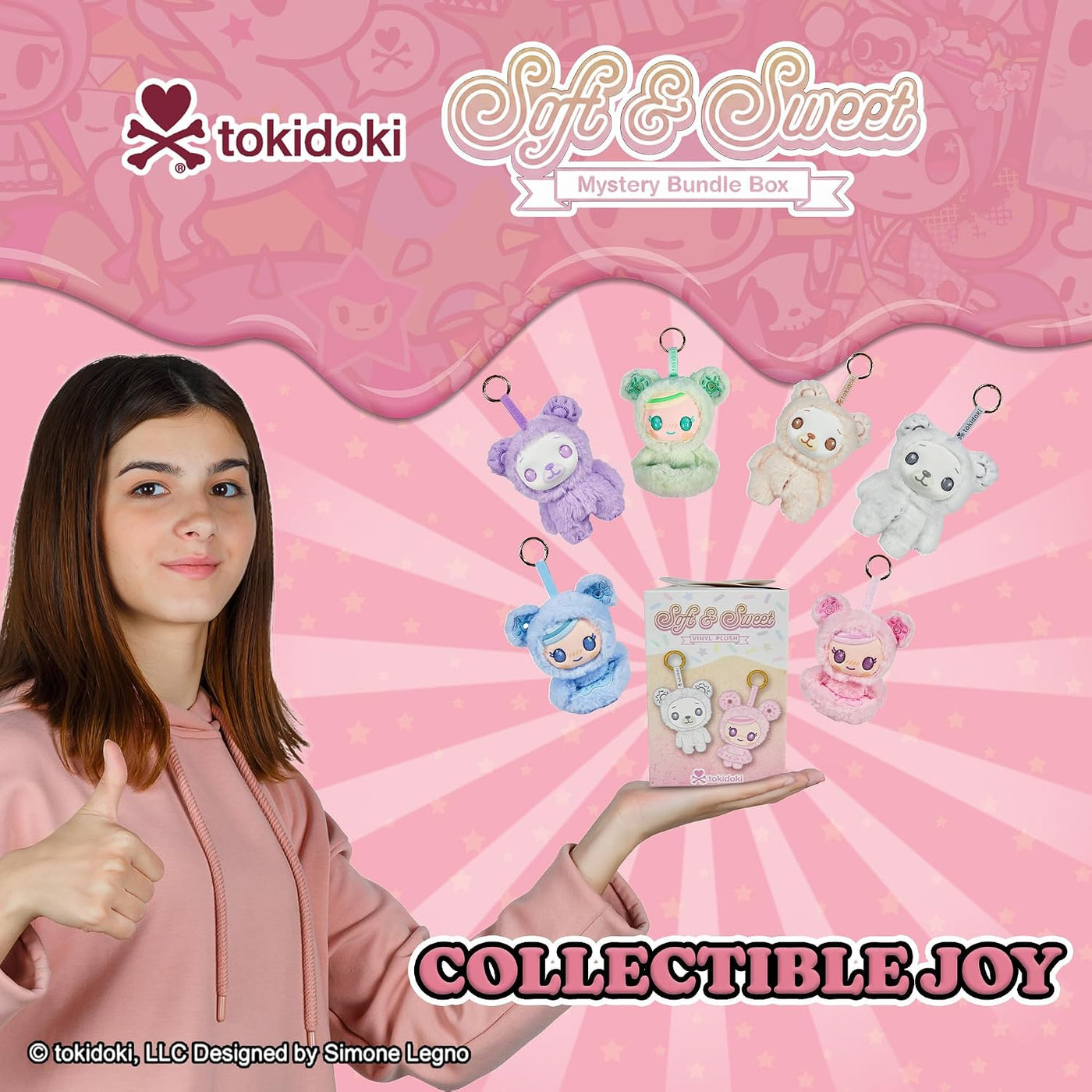 tokidoki™ - Caja ciega de felpa de vinilo suave y dulce - Peluches...