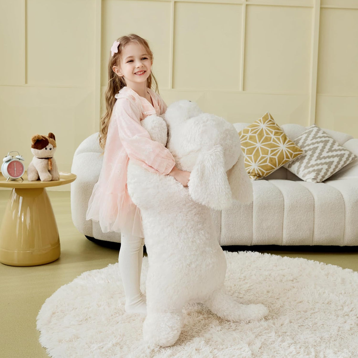 IKASA Peluche de perro labrador blanco gigante de 30 pulgadas, suav...
