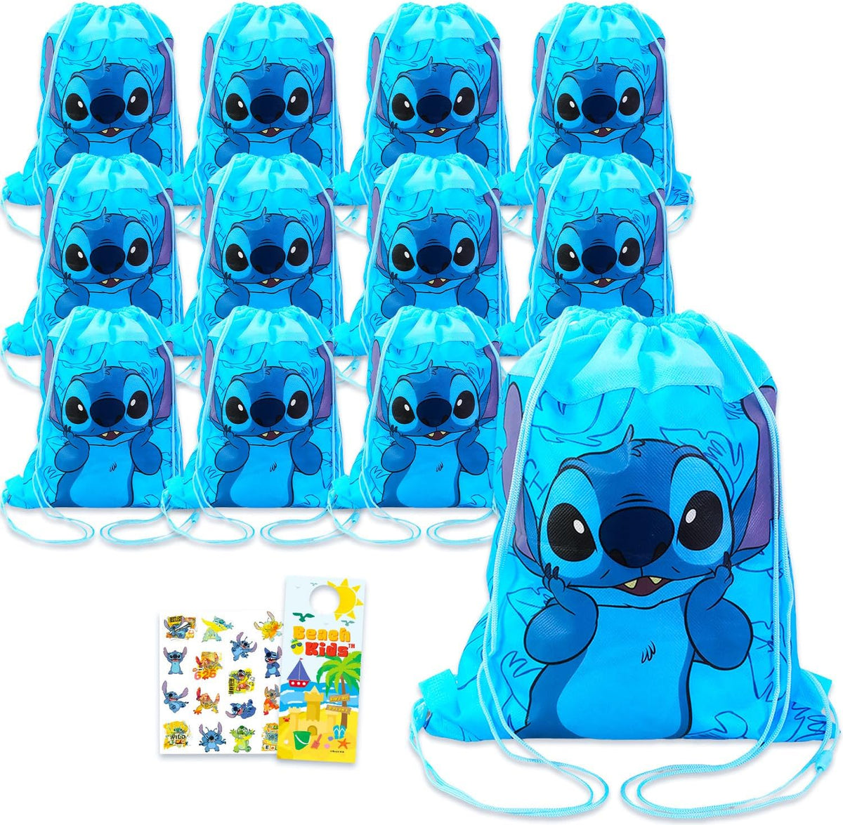 Bolsas de recuerdo de fiesta Stitch para niños, paquete de 12 bolsa...