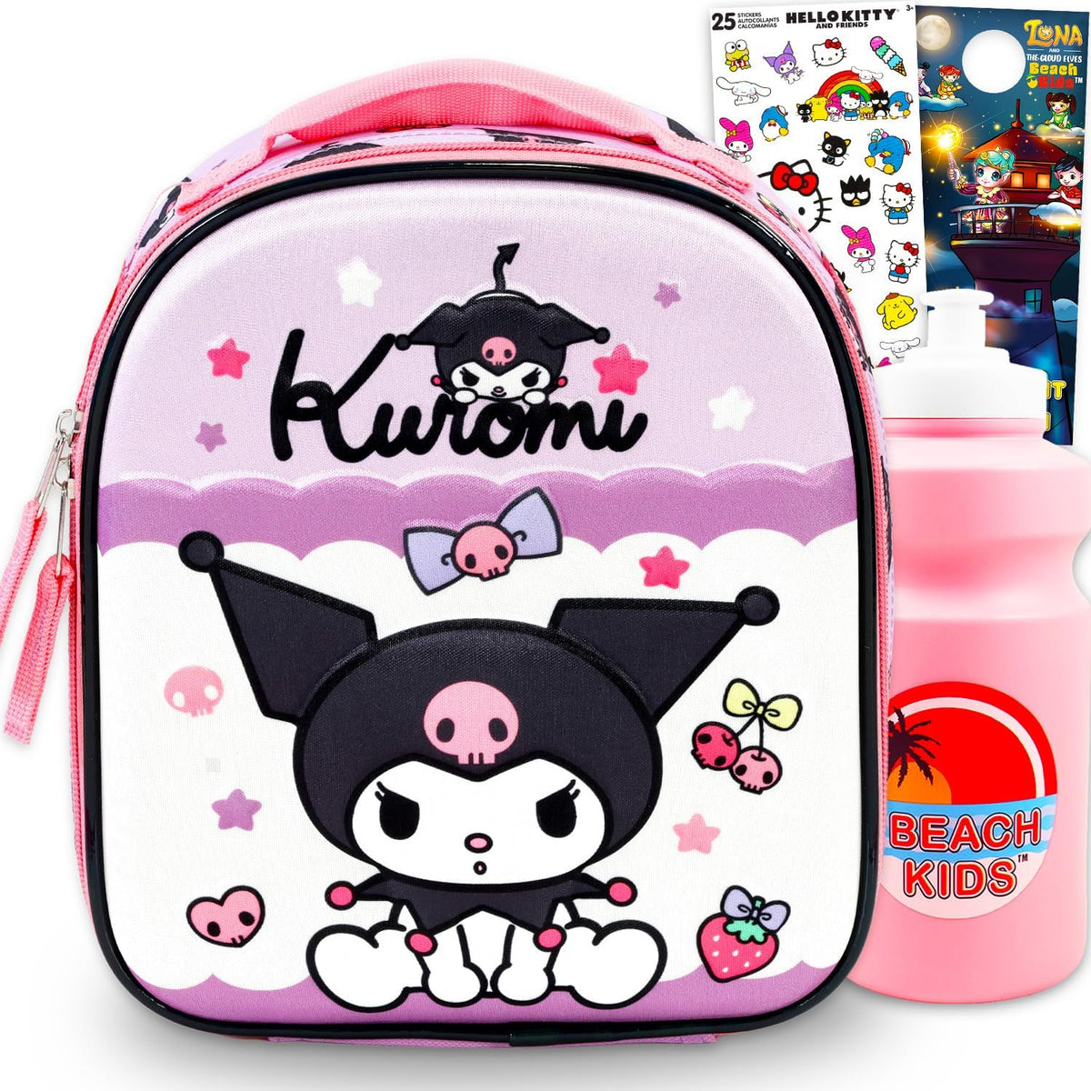 SANRIO Kuromi - Lonchera para niñas, paquete de lonchera aislada y...