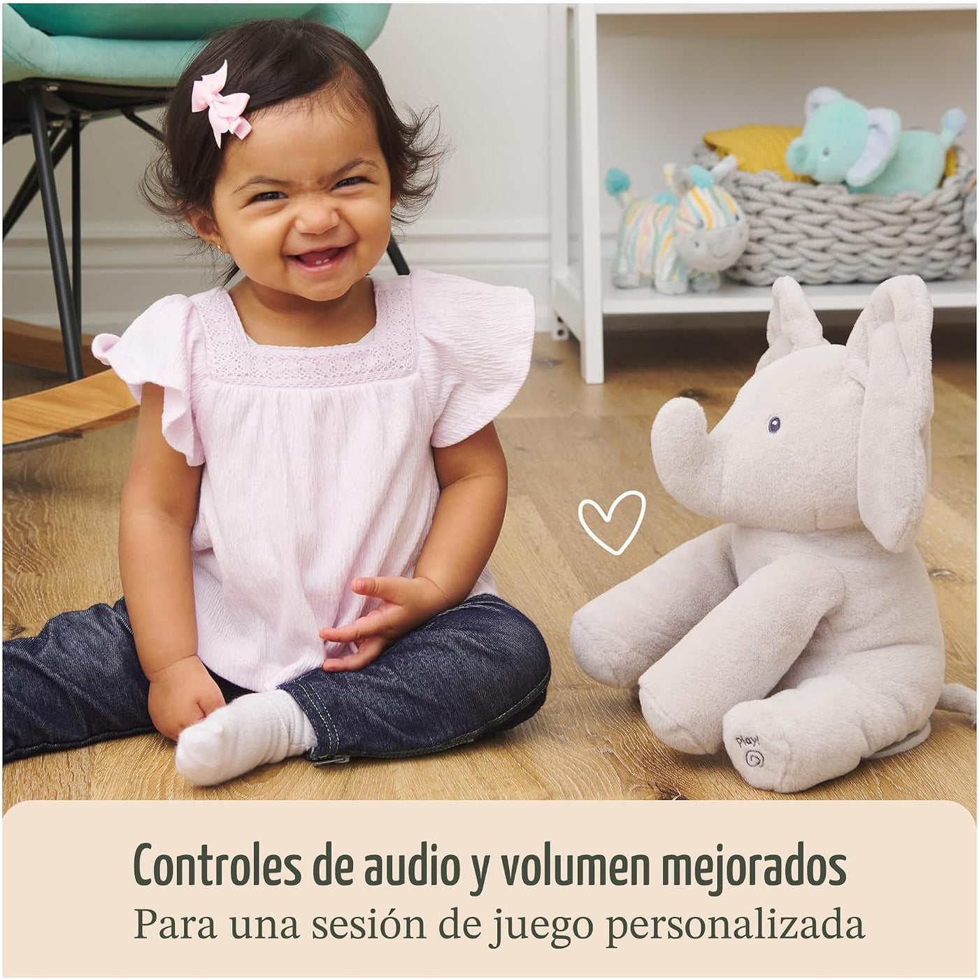 GUND - Peluche animado de Flappy el elefante para bebés, juguete de...