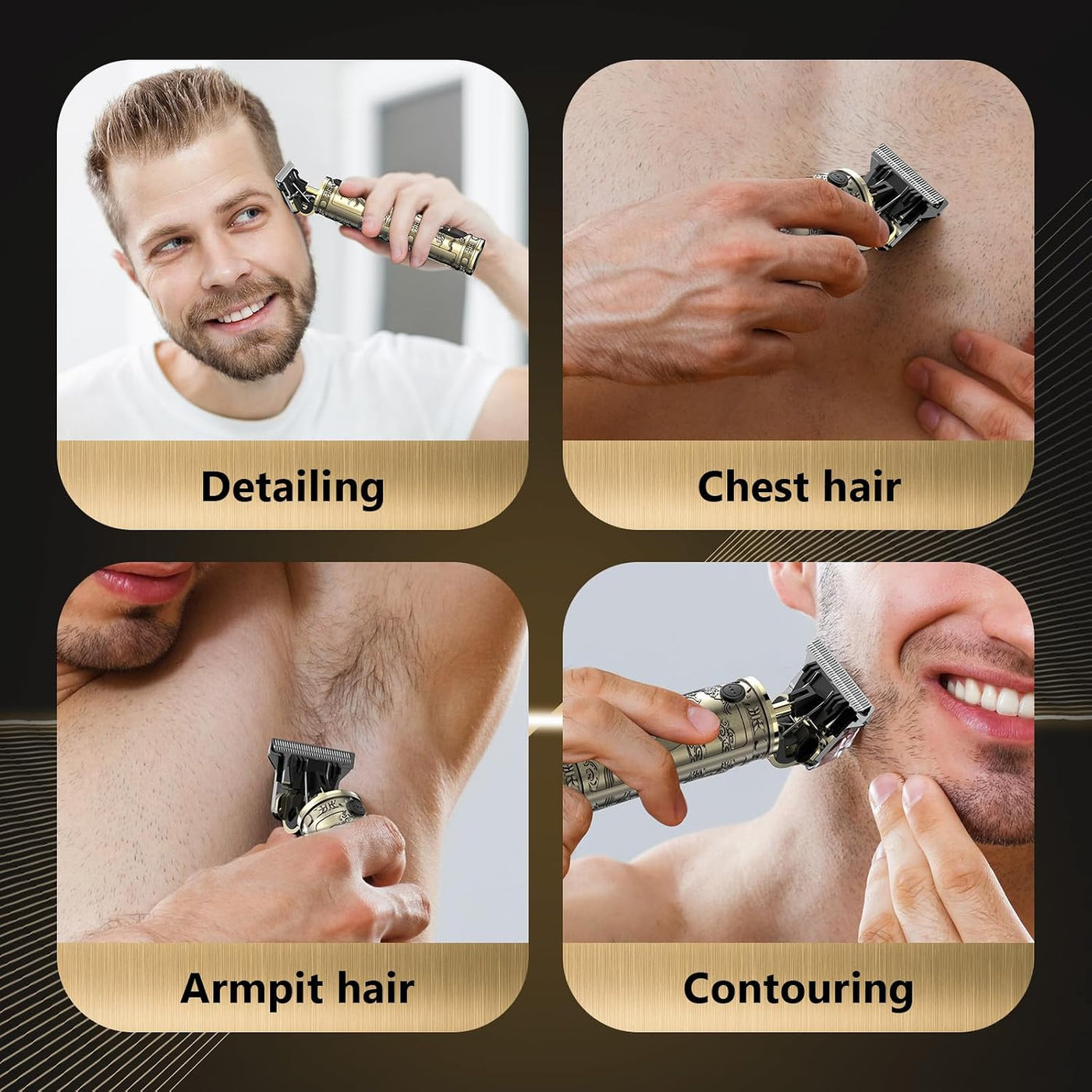Cortapelos para hombres, cortapelos inalámbricos profesionales con...