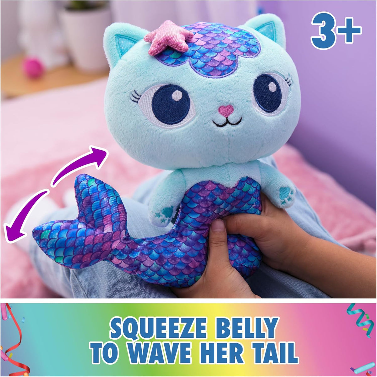 Gabby's Dollhouse, Fin-Tastic Mercat Premium - Juguete de peluc...