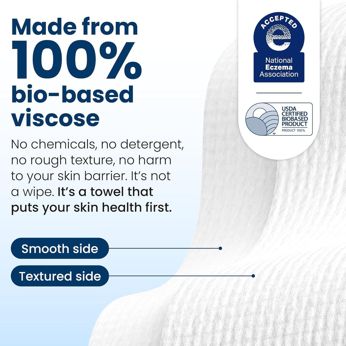 Clean Skin Club Toallas Faciales XL - Biológicas