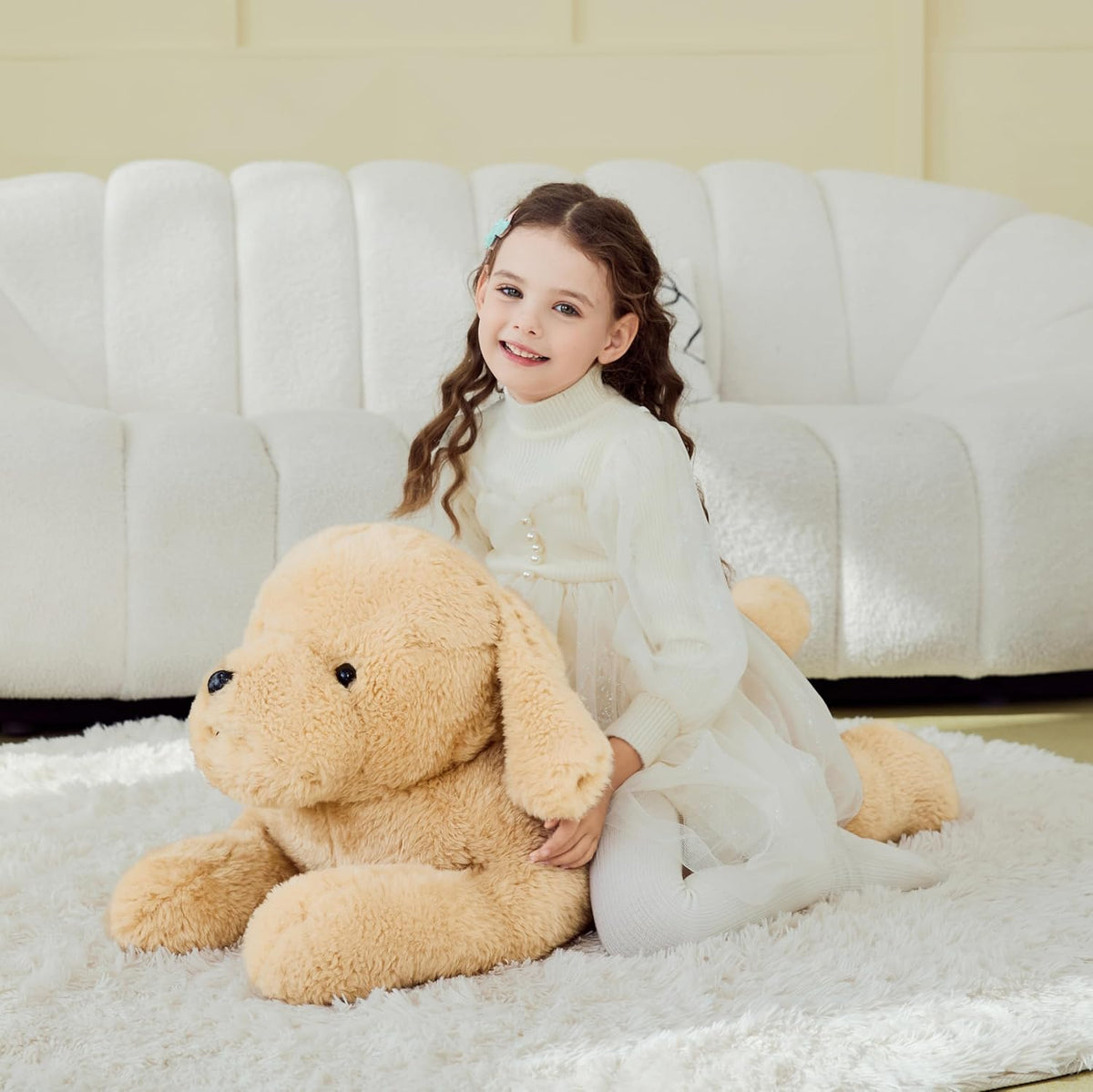IKASA Peluche de perro labrador gigante de 30 pulgadas, súper suave...