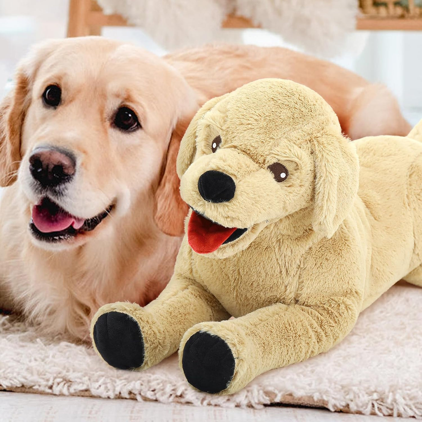 Lanmore Animal de Peluche de Perro de 29 pulgadas, Cachorro Grande...