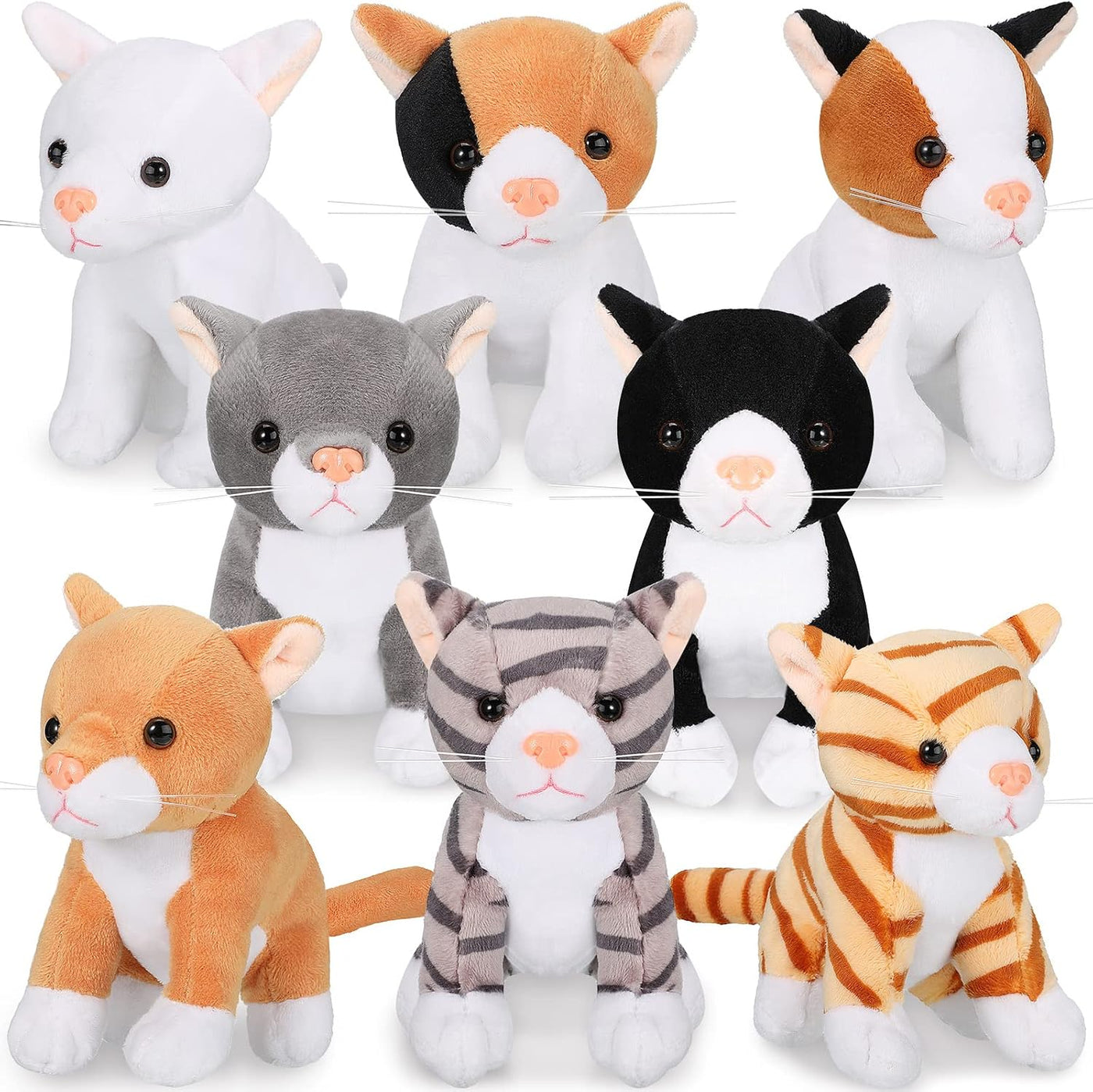 8 piezas de animales de peluche de 5 pulgadas a granel, varios lind...