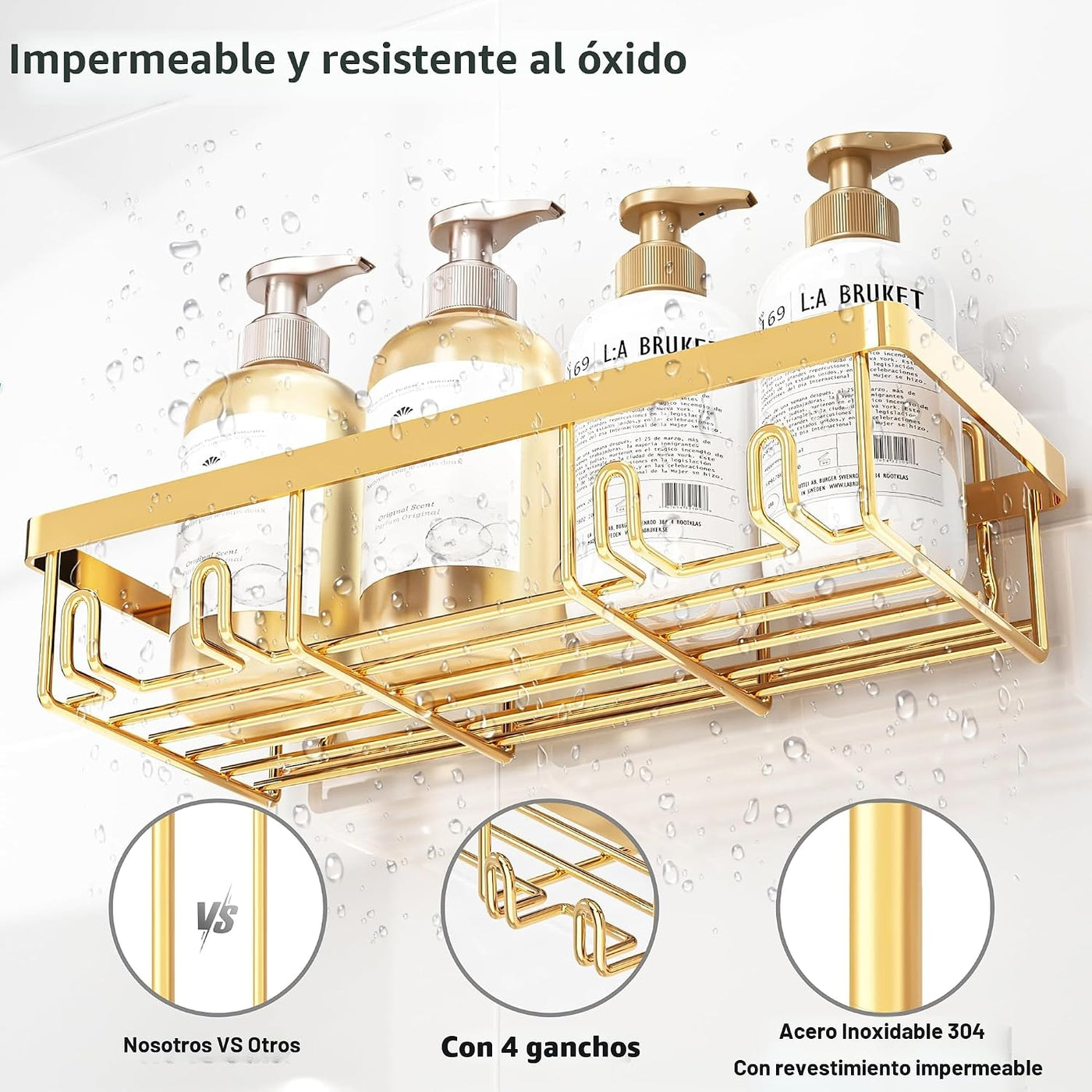 Liuoud Paquete de 5 Organizador de Estante de Ducha para Interior d...