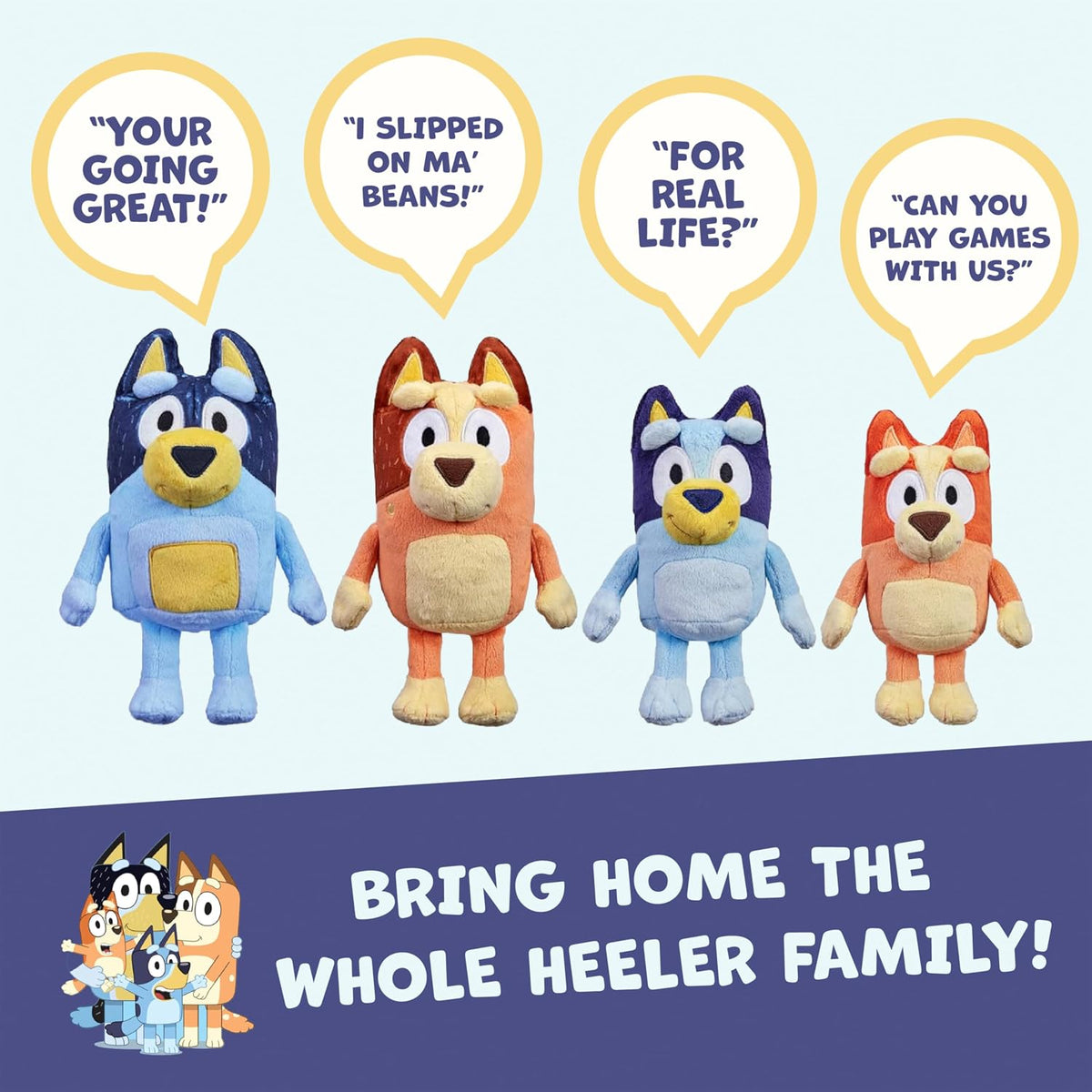 Bluey Peluche parlante, juguete musical de 13 pulgadas con 9 frases...