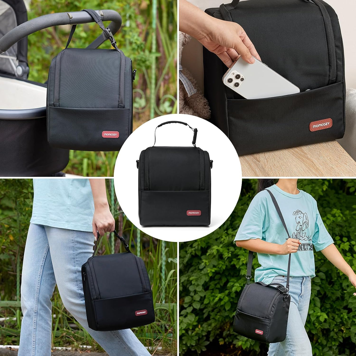 Momcozy Bolsa enfriadora de leche materna con correa, bolsa aislada...