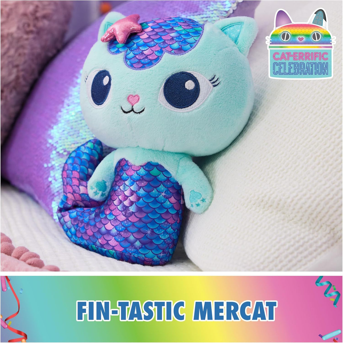 Gabby's Dollhouse, Fin-Tastic Mercat Premium - Juguete de peluc...