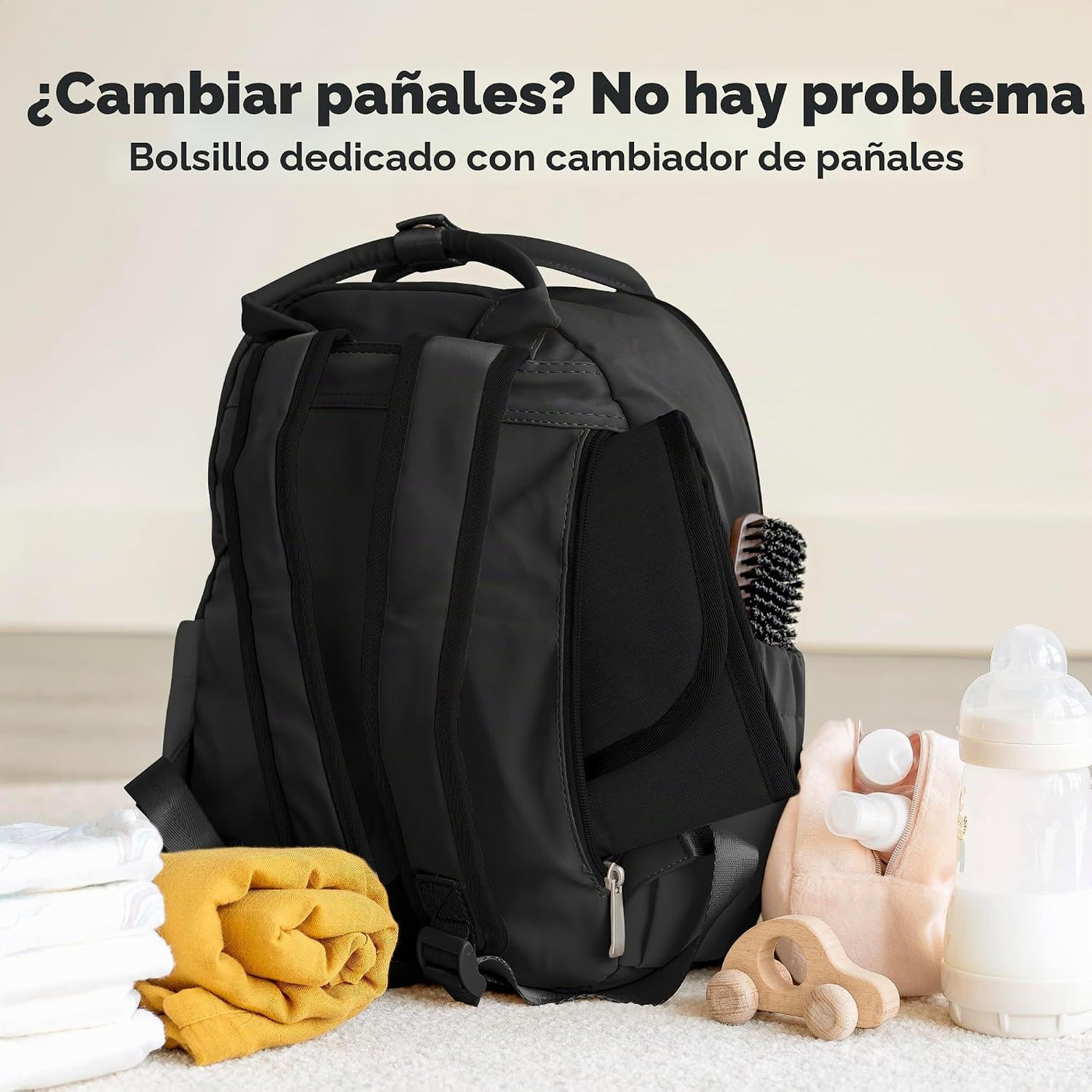 KeaBabies Mochila para pañales, mochilas de viaje para pañales (neg...