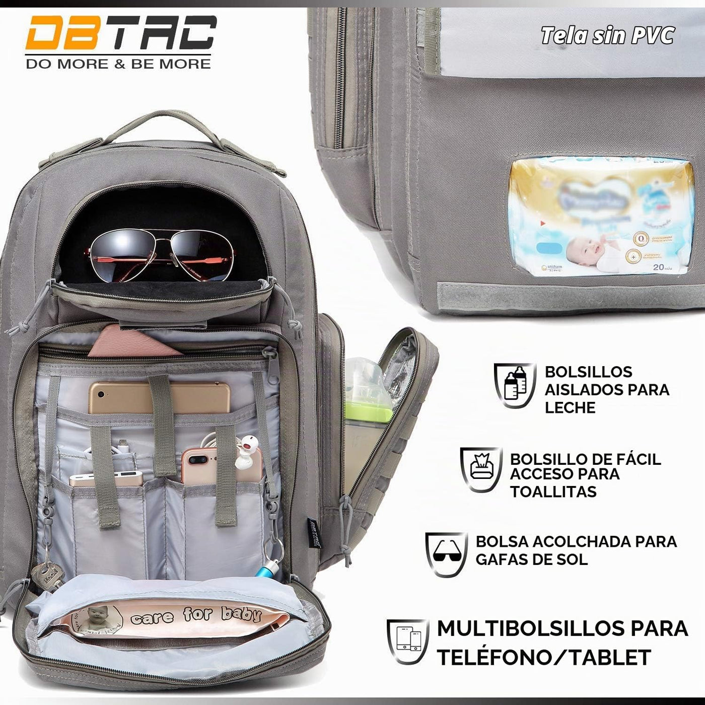 DBTAC - Mochila para pañales para papá, bolsa de pañales grande par...