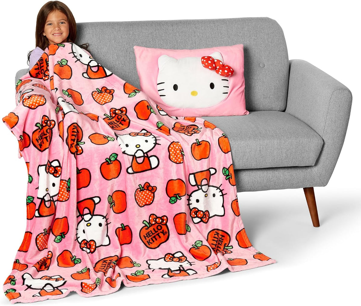 Northwest Sanrio Hello Kitty Forever Sweet Silk Touch - Manta de Ti...