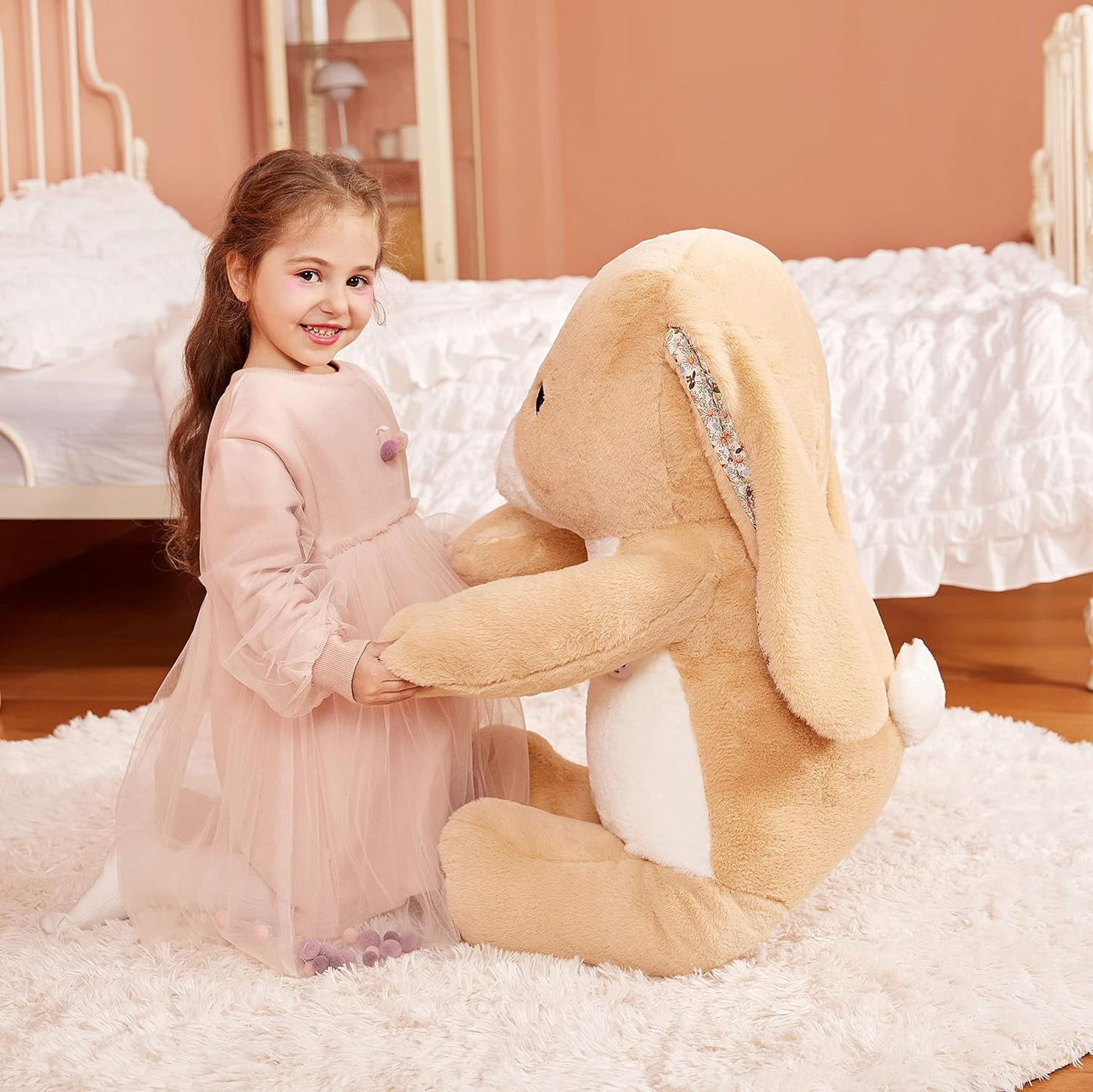 IKASA Peluche de conejo gigante de 30 pulgadas, súper suave, sin cr...