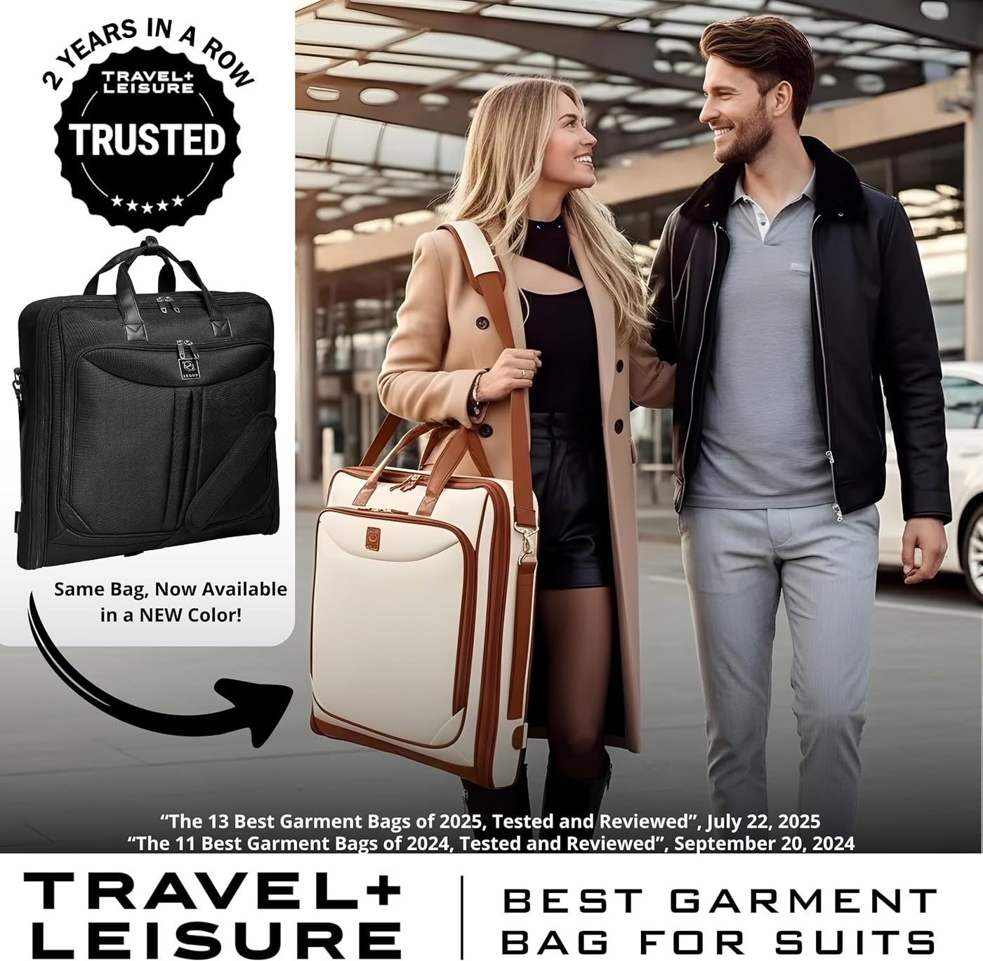 ZEGUR Bolsa de viaje premium para hombre y mujer. Cuelga 4 artículo...