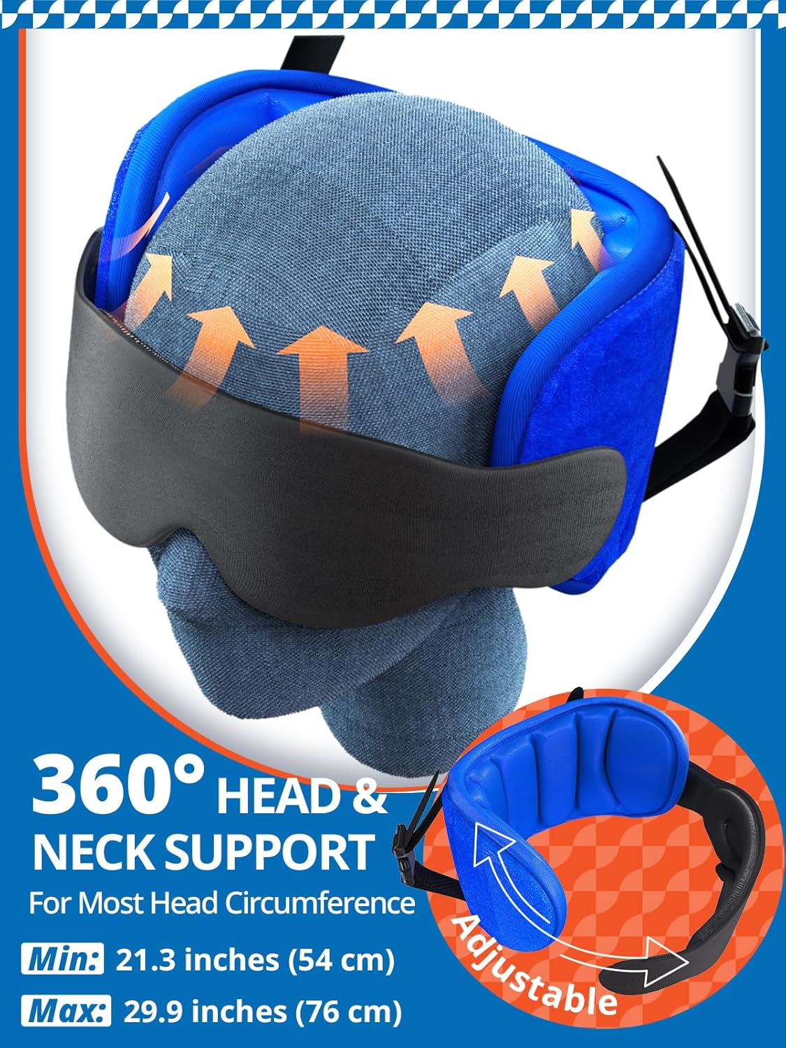Almohadas de viaje SARISUN para aviones con máscara para los ojos p...